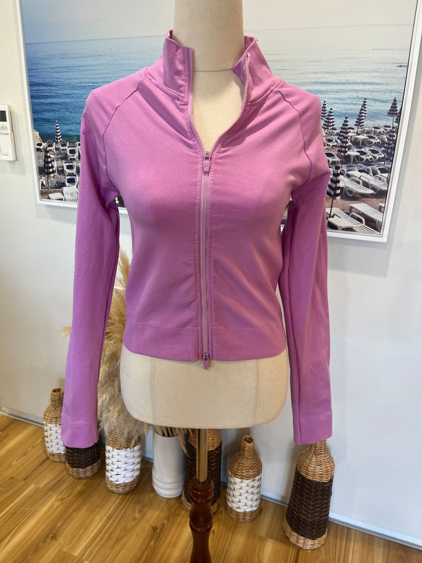 Sports Top Zip Long-sleeve Pink/Purple