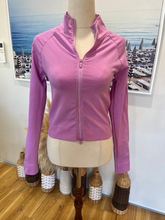 Sports Top Zip Long-sleeve Pink/Purple
