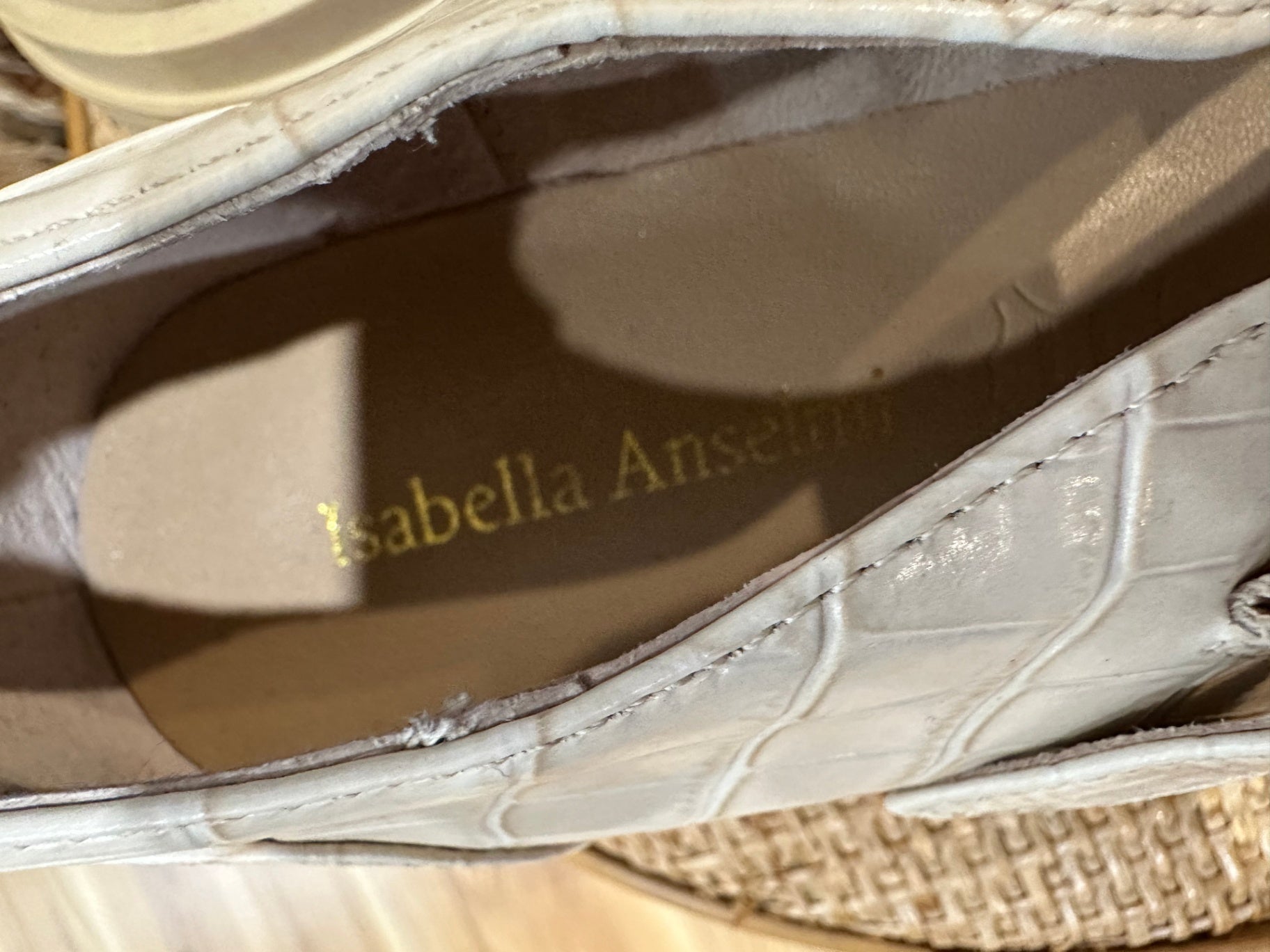 Isabella Anselmi Mary Jane Cream Shoes Size 40 
