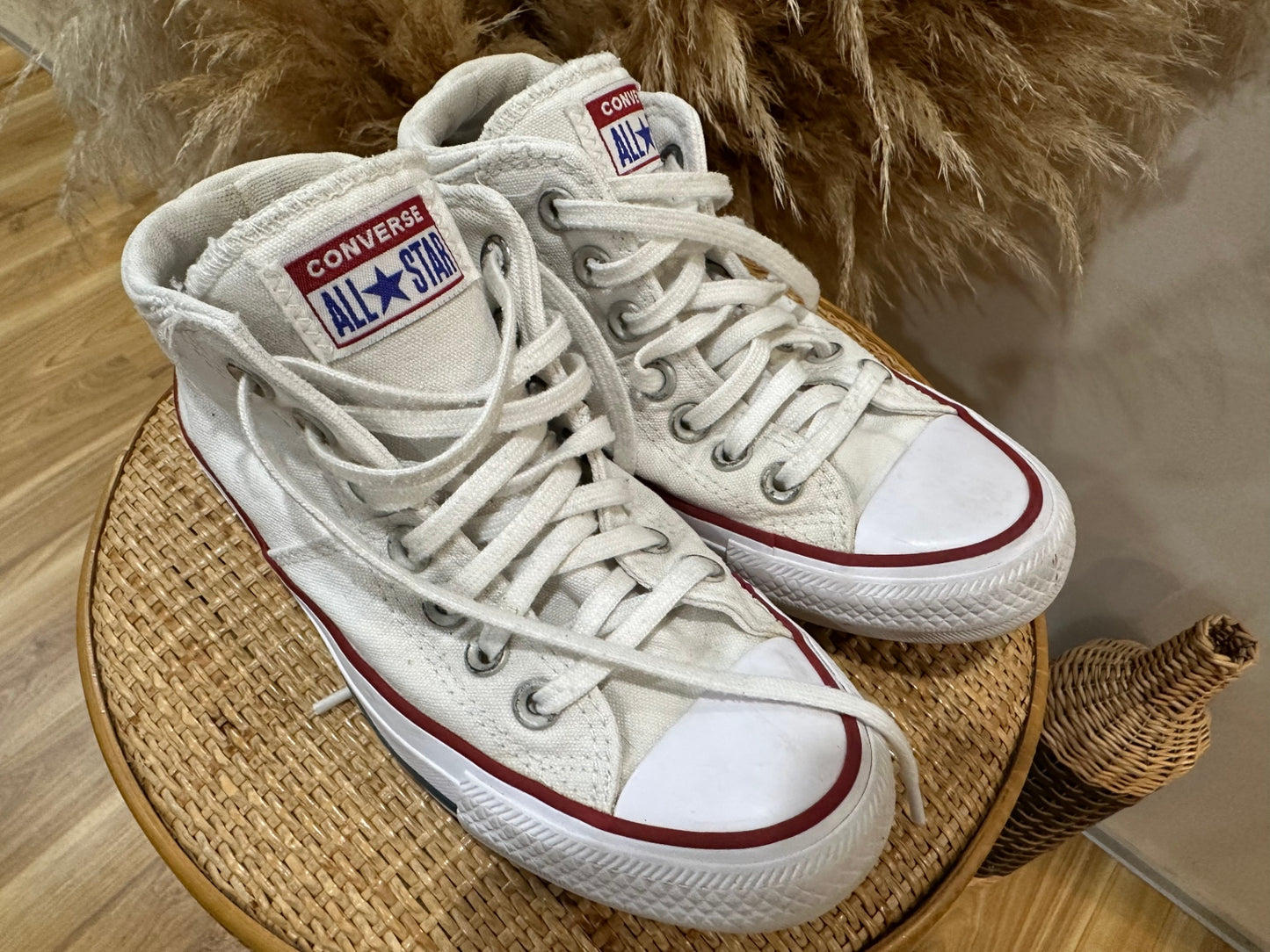 Converse White Sneakers Size 6