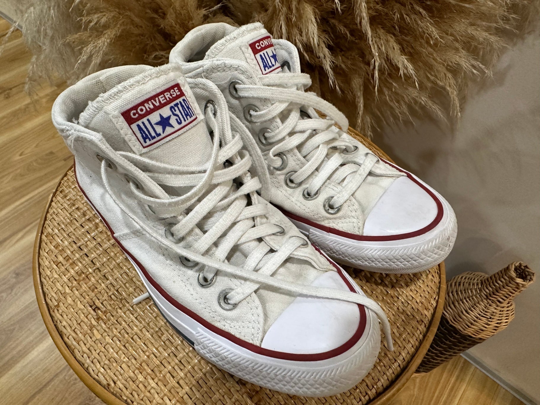 Converse White Sneakers Size 6