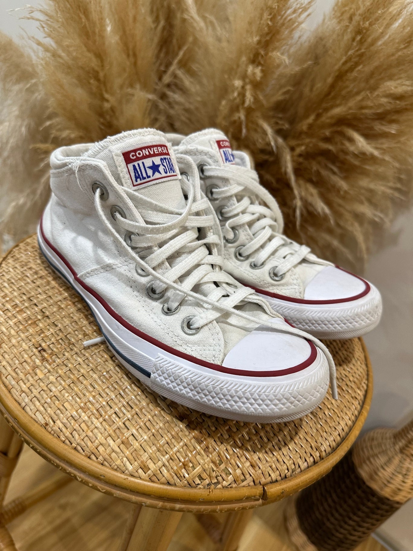 Converse White Sneakers Size 6