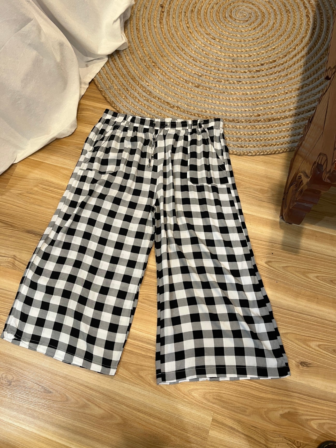 Clarity by Threadz Pants Black and White Checkered XXL