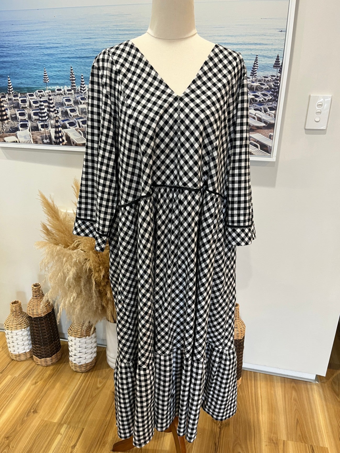 Perfectionary  Black and White Checkered Dress