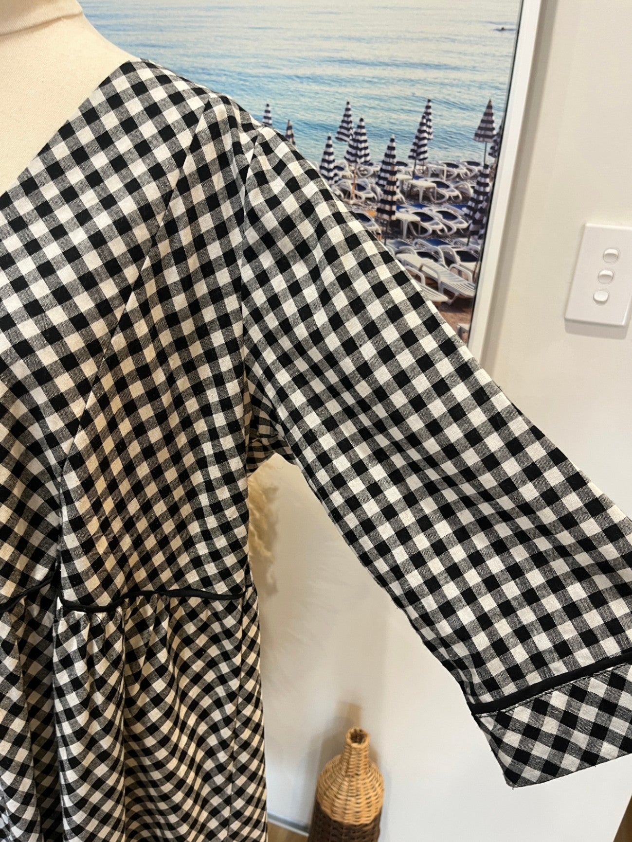 Perfectionary  Black and White Checkered Dress