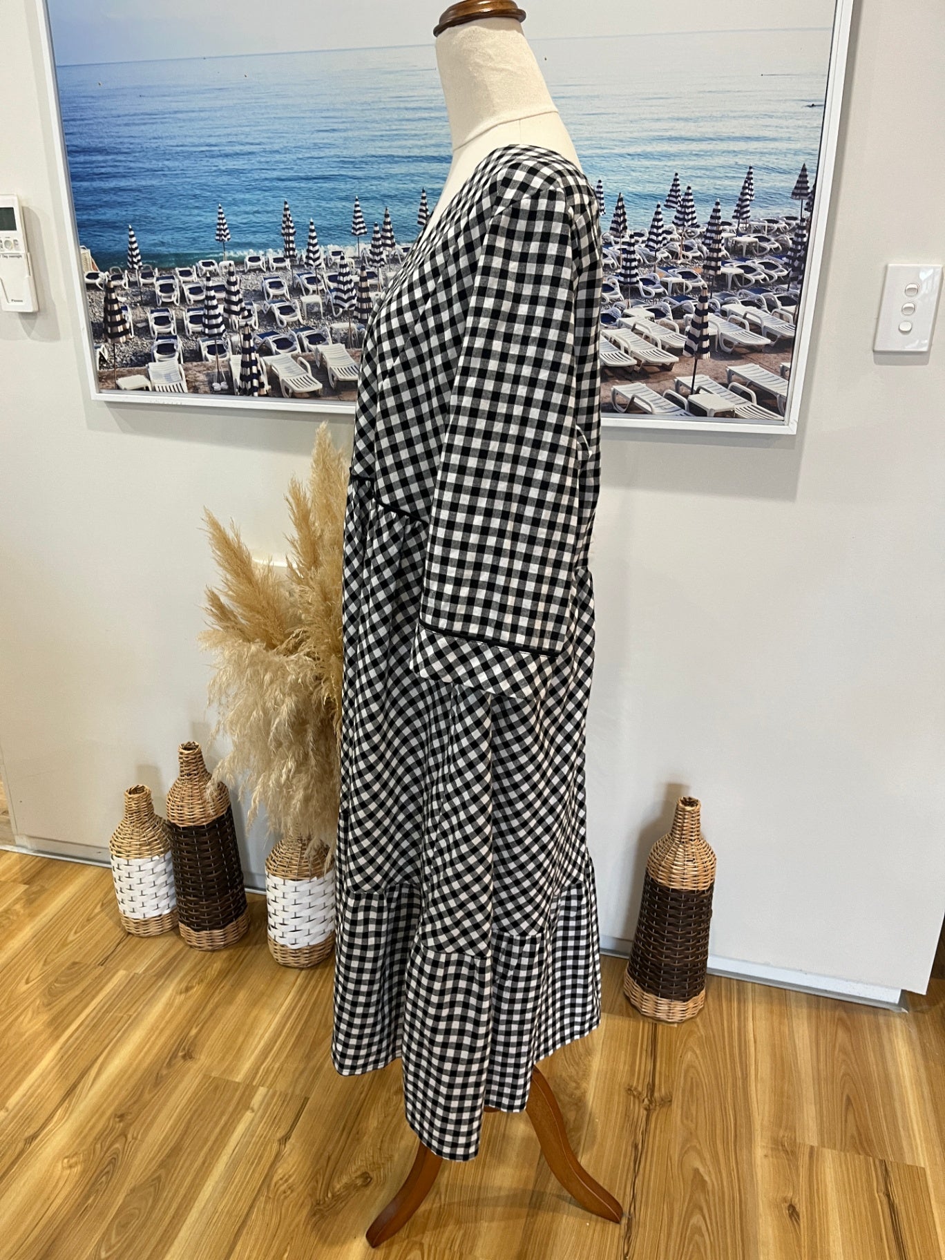 Perfectionary  Black and White Checkered Dress