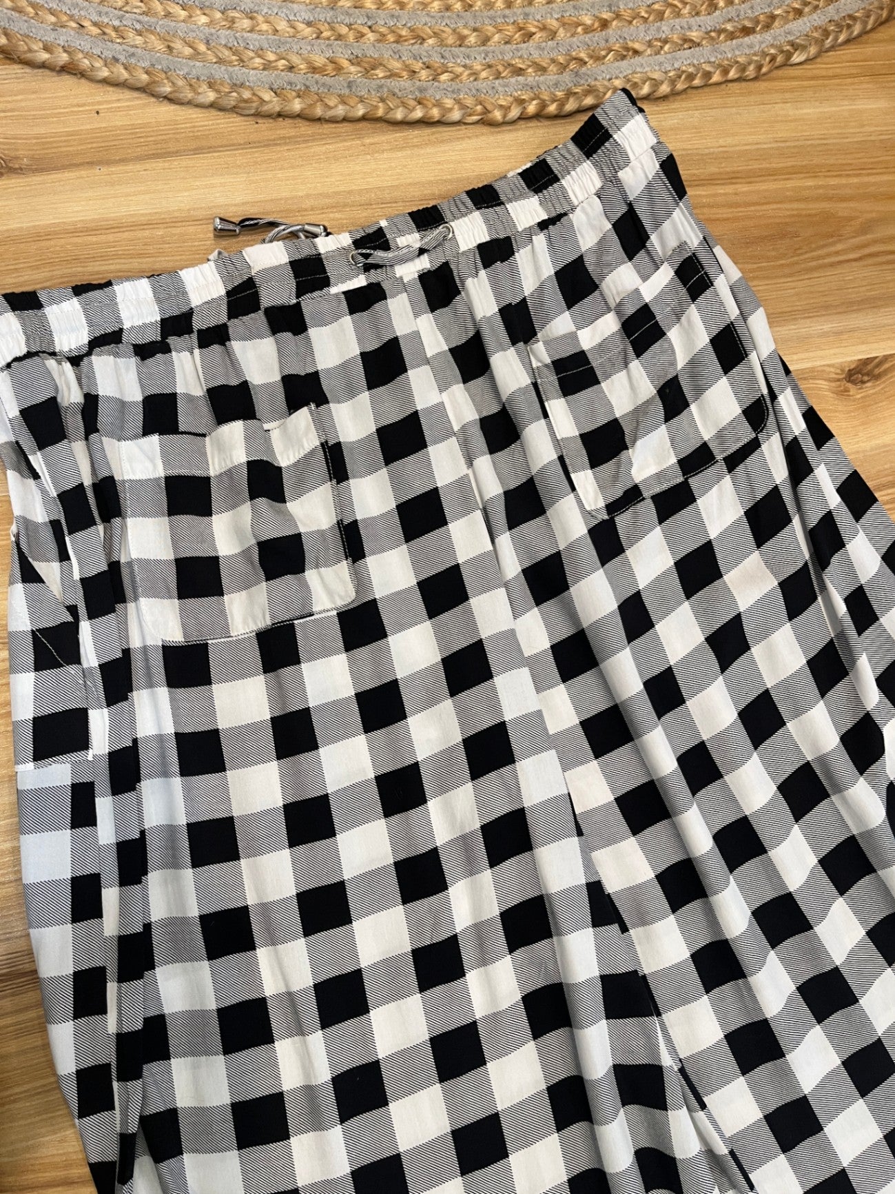 Clarity by Threadz Pants Black and White Checkered XXL