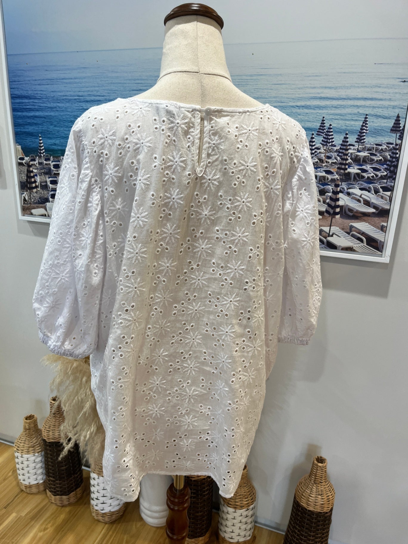 Coco&Belle Broidery Top White Large