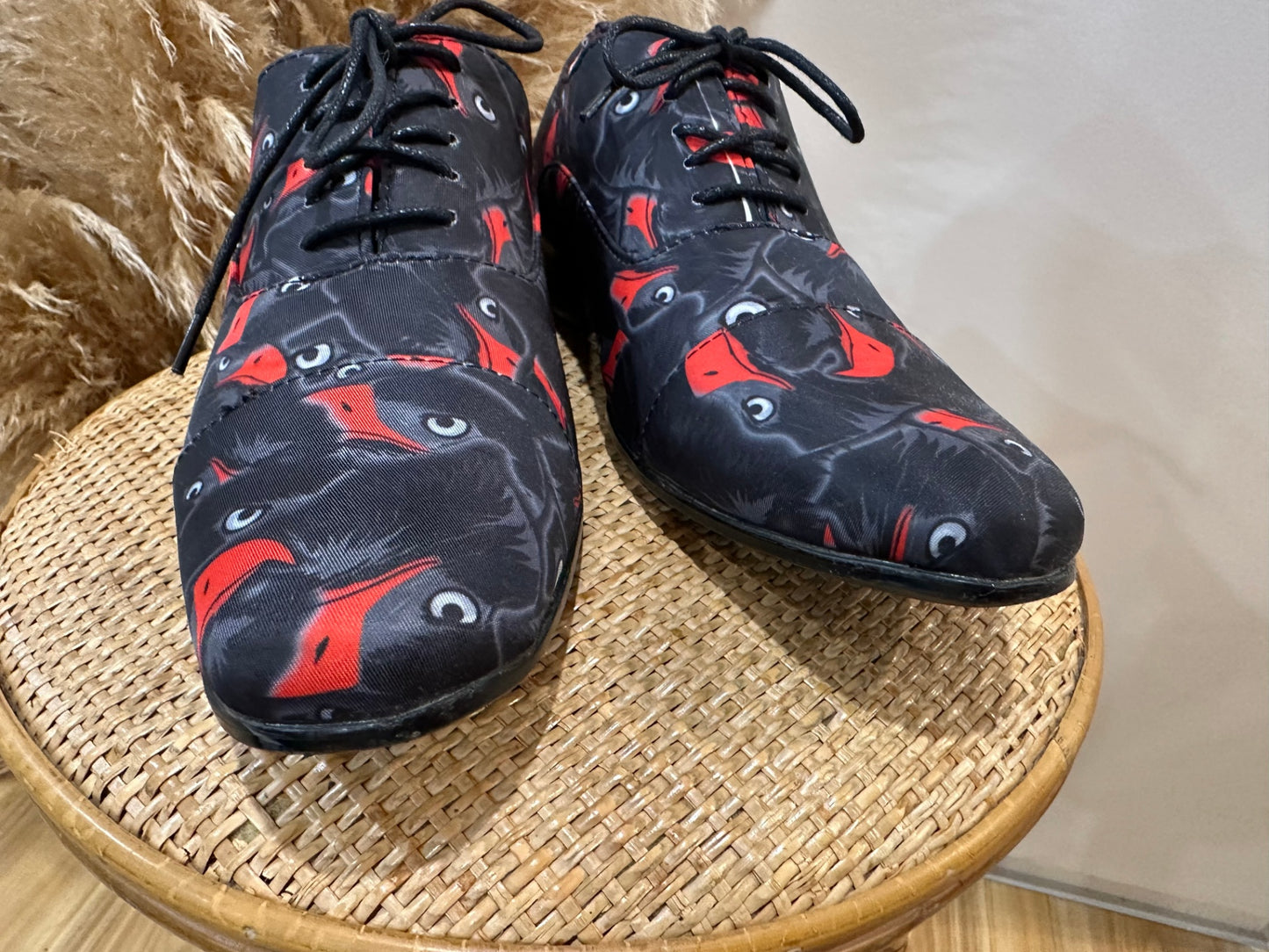 Maher Shoes Black with Birds Design 37
