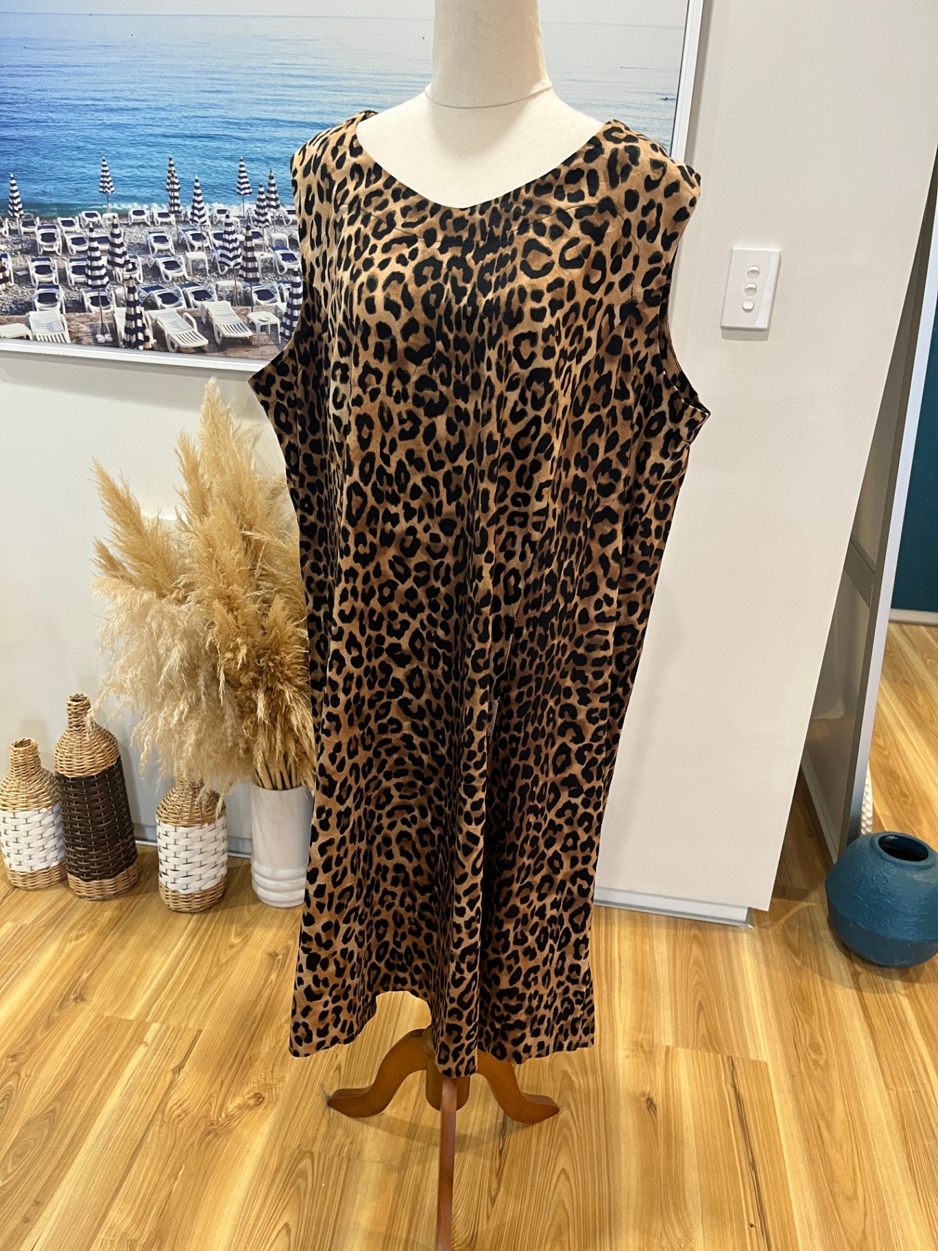 Platform Leopard Print Dress L/XL