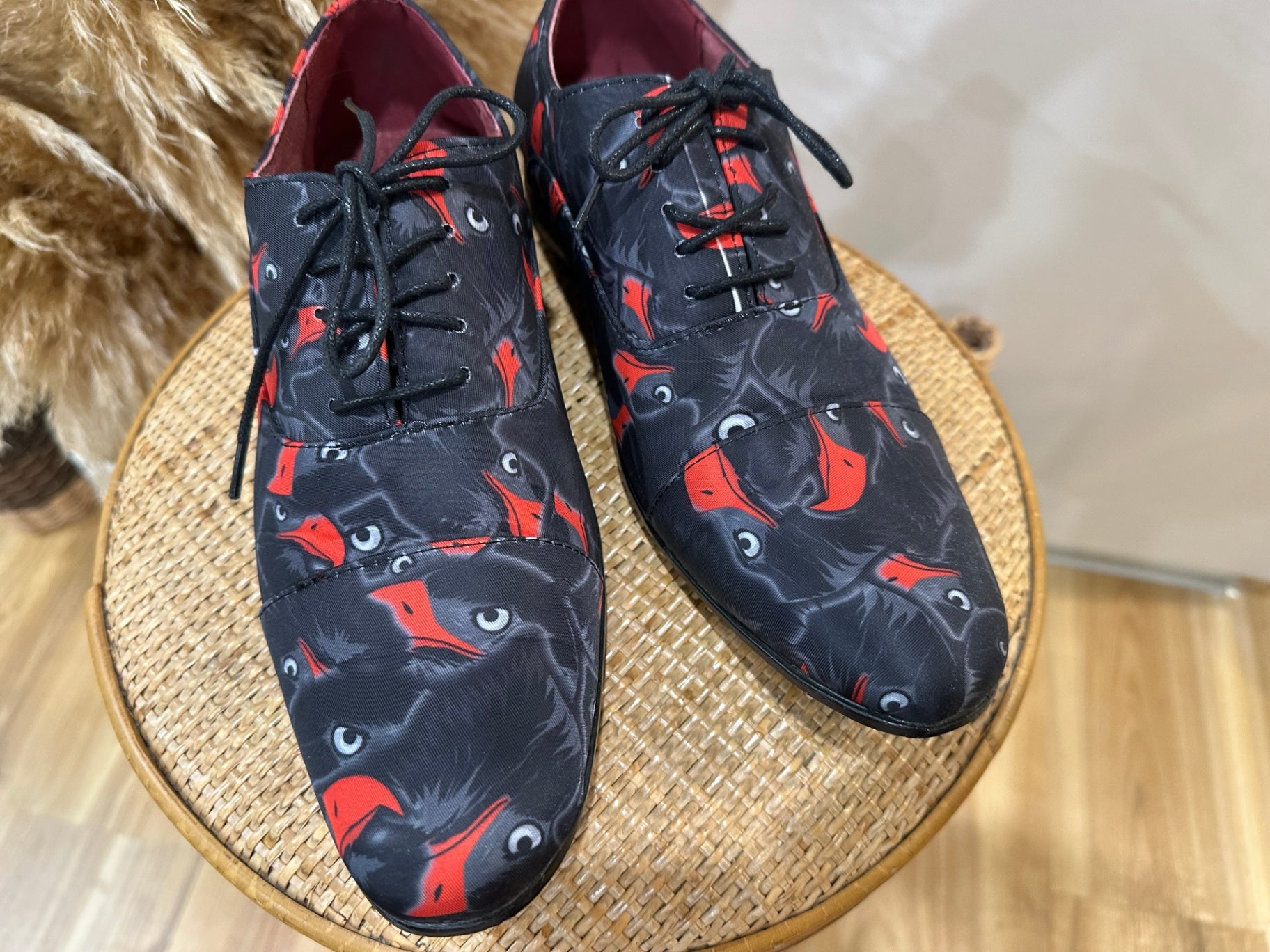 Maher Shoes Black with Birds Design 37