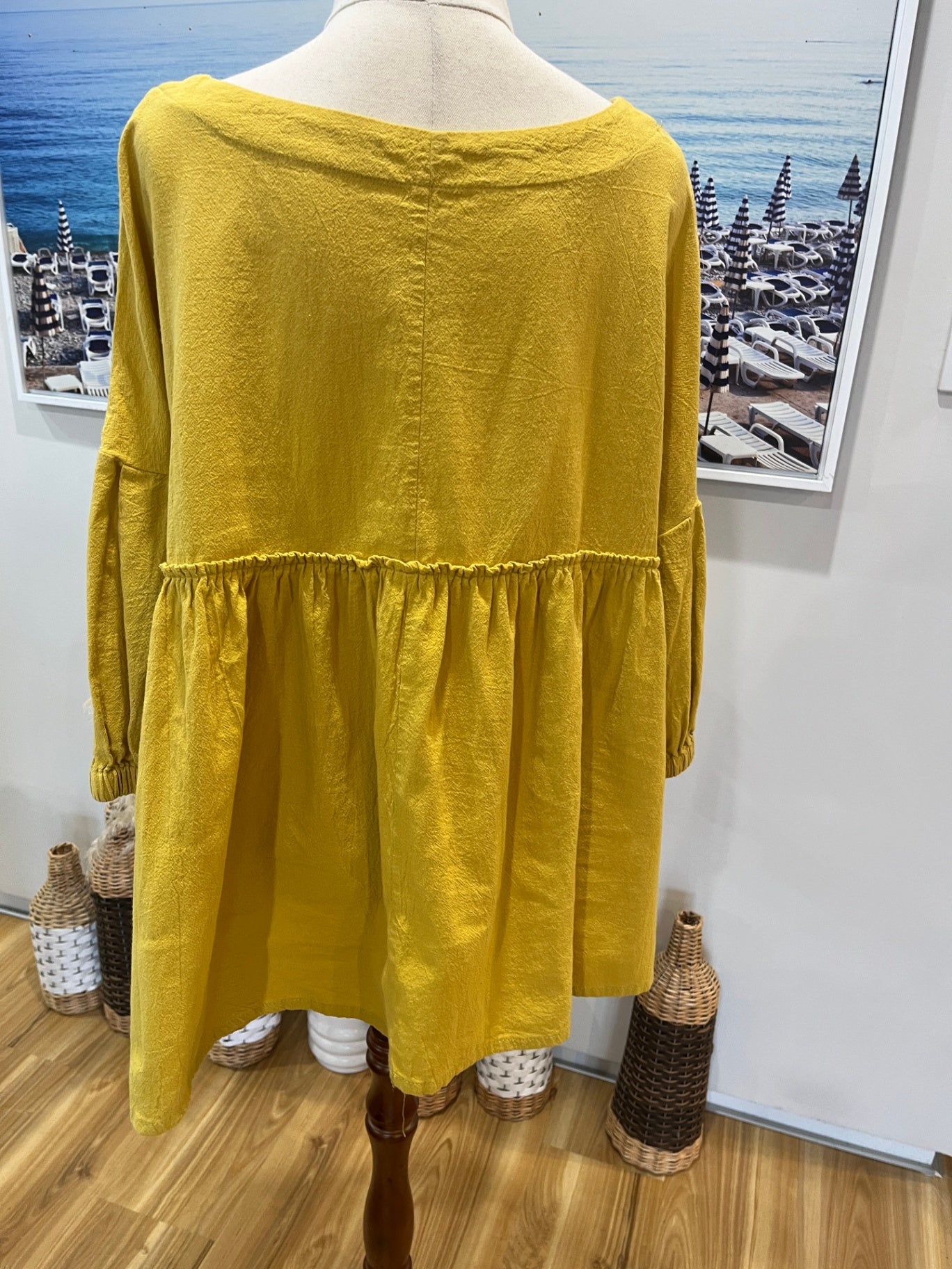 Zanzea 4XL Mustard Top