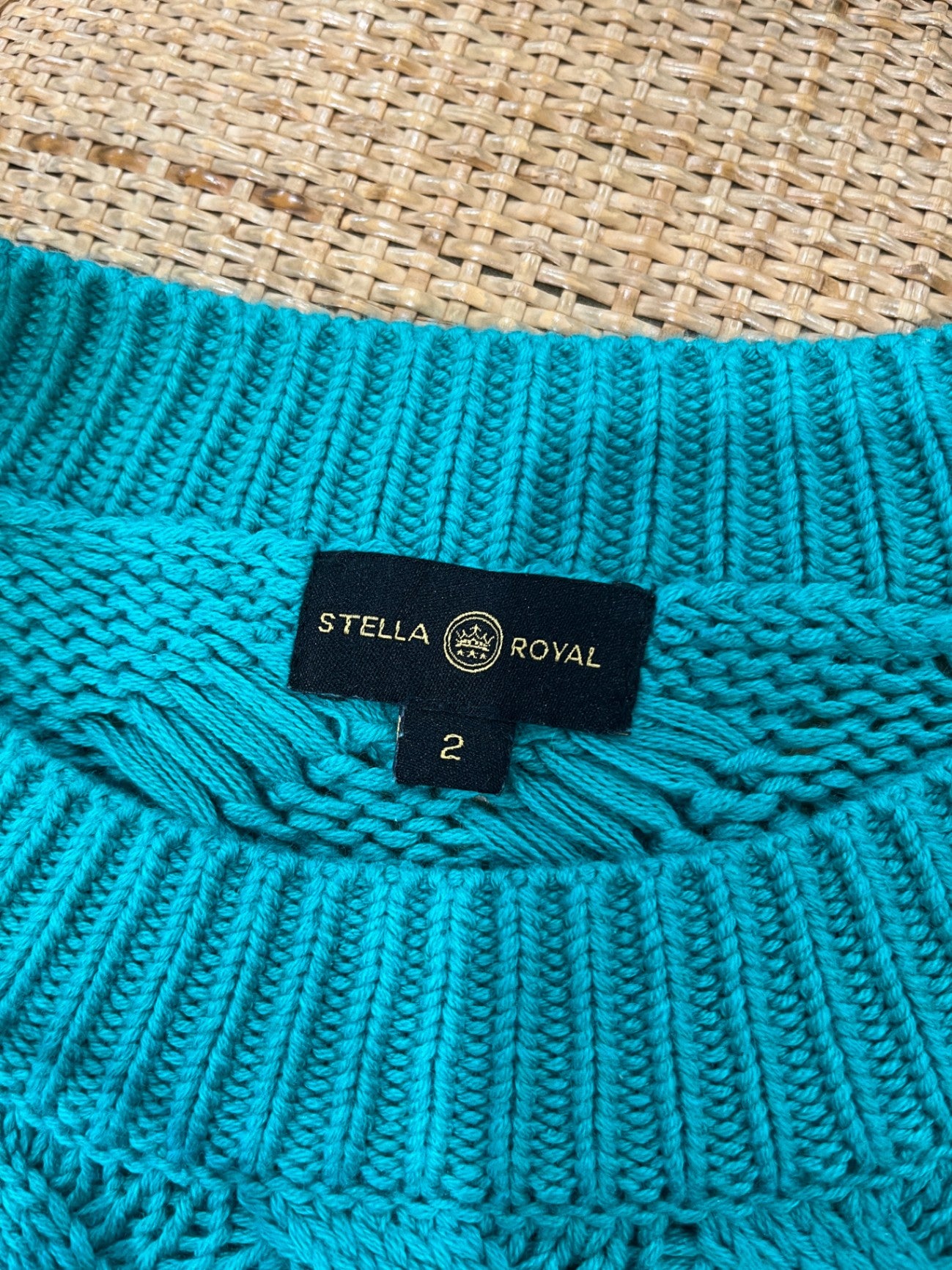 Stella Royal Top Cable Knit Teal