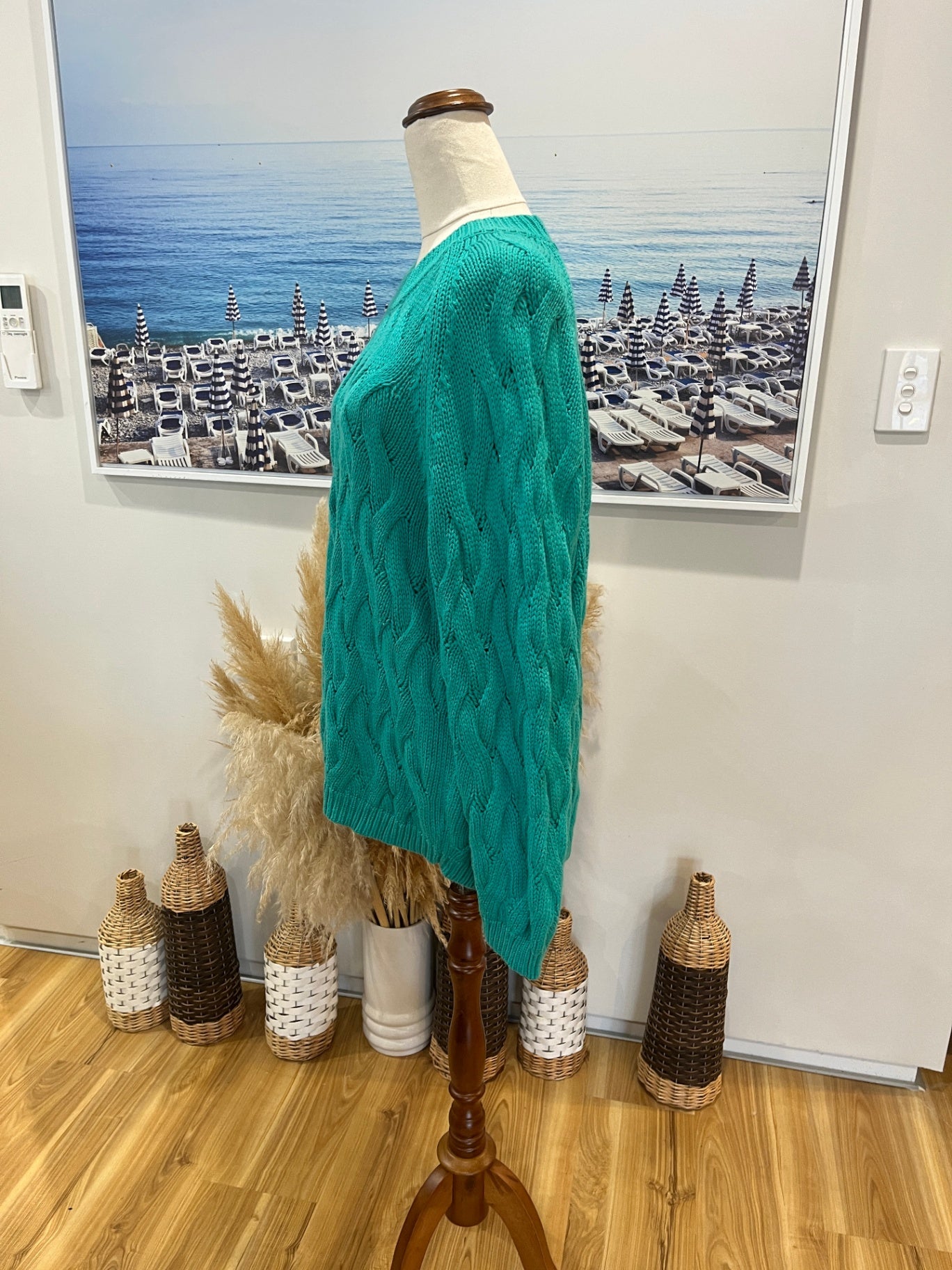 Stella Royal Top Cable Knit Teal