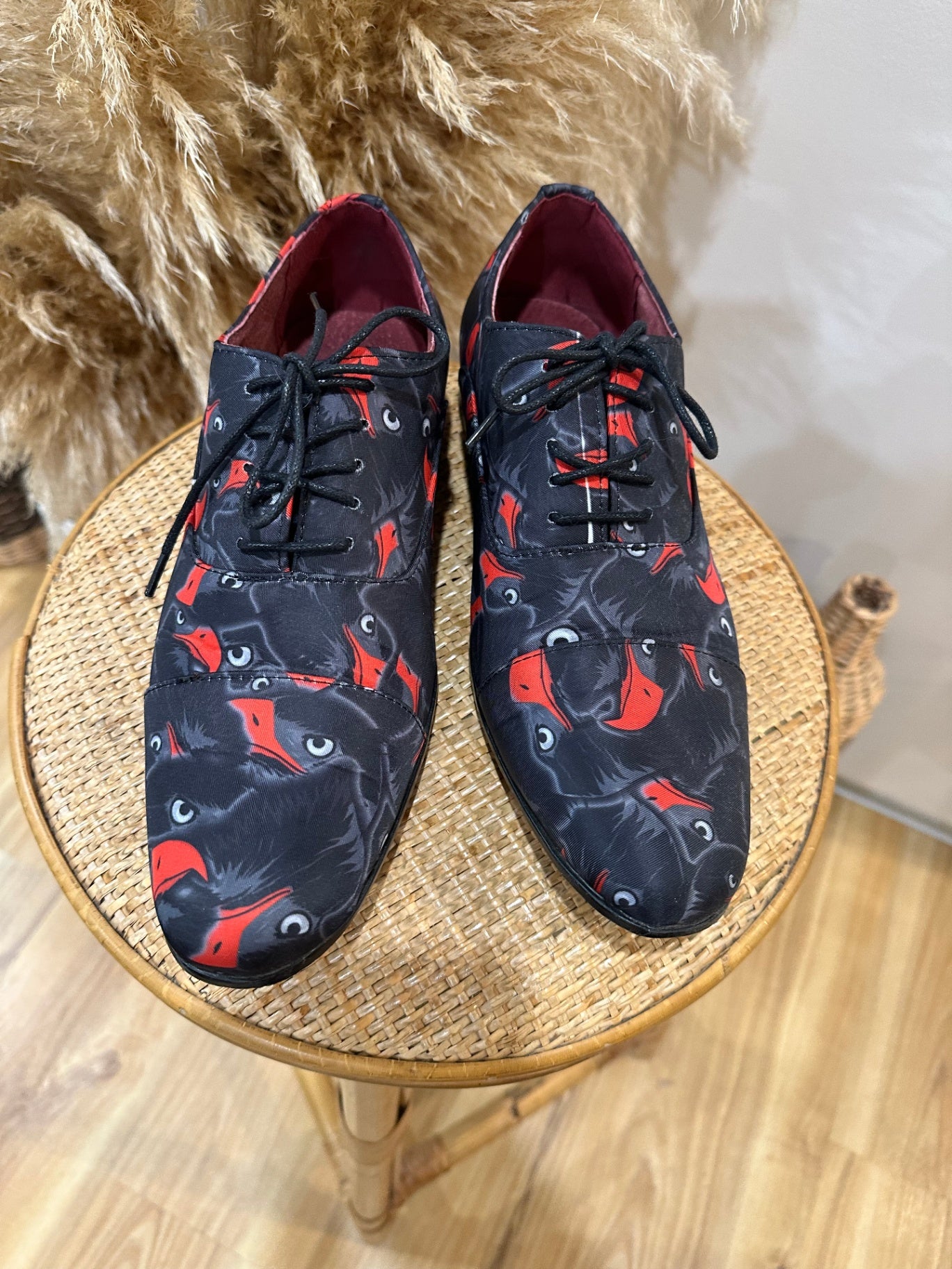Maher Shoes Black with Birds Design 37