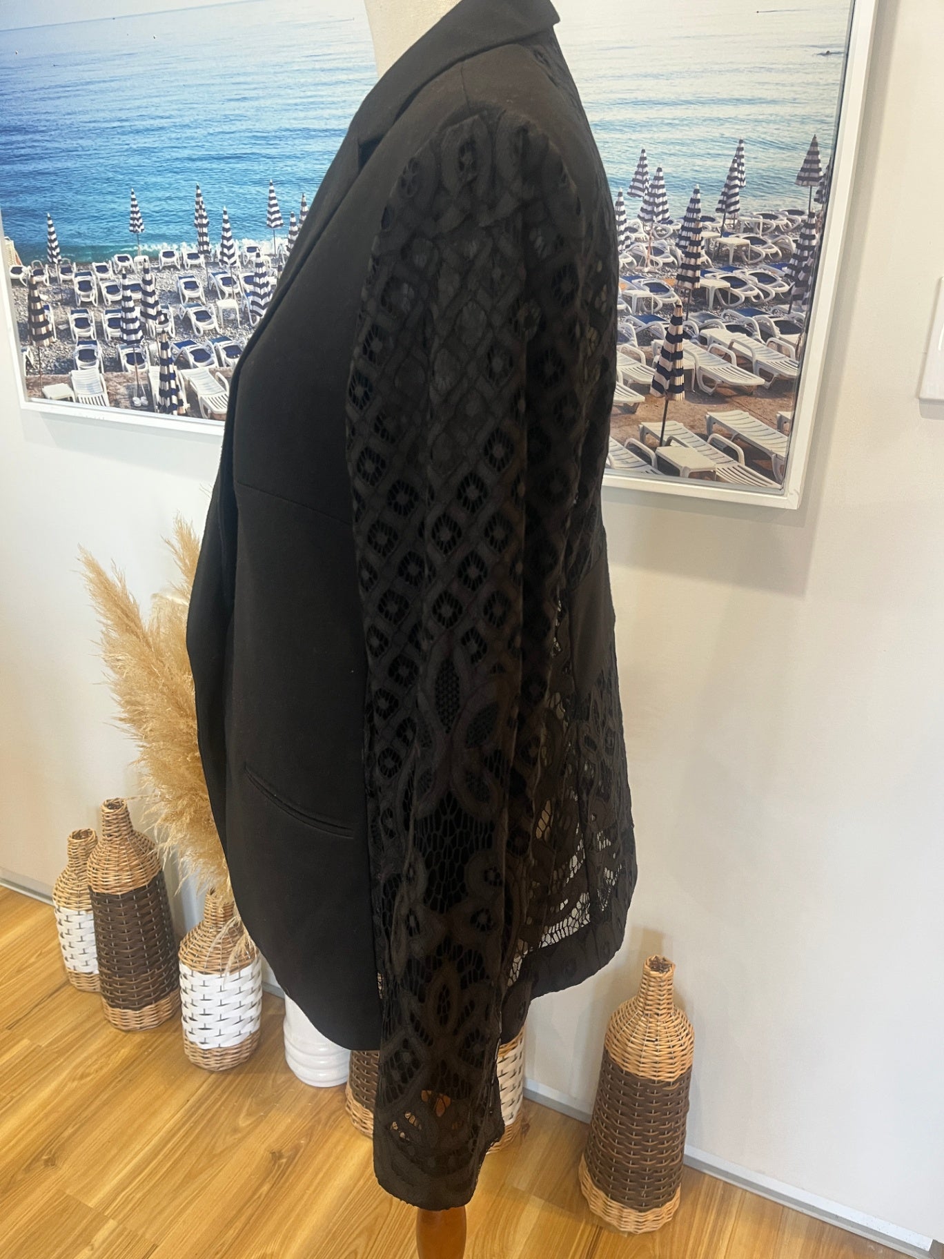 Grace Hill Black Blazer with lace Size 14