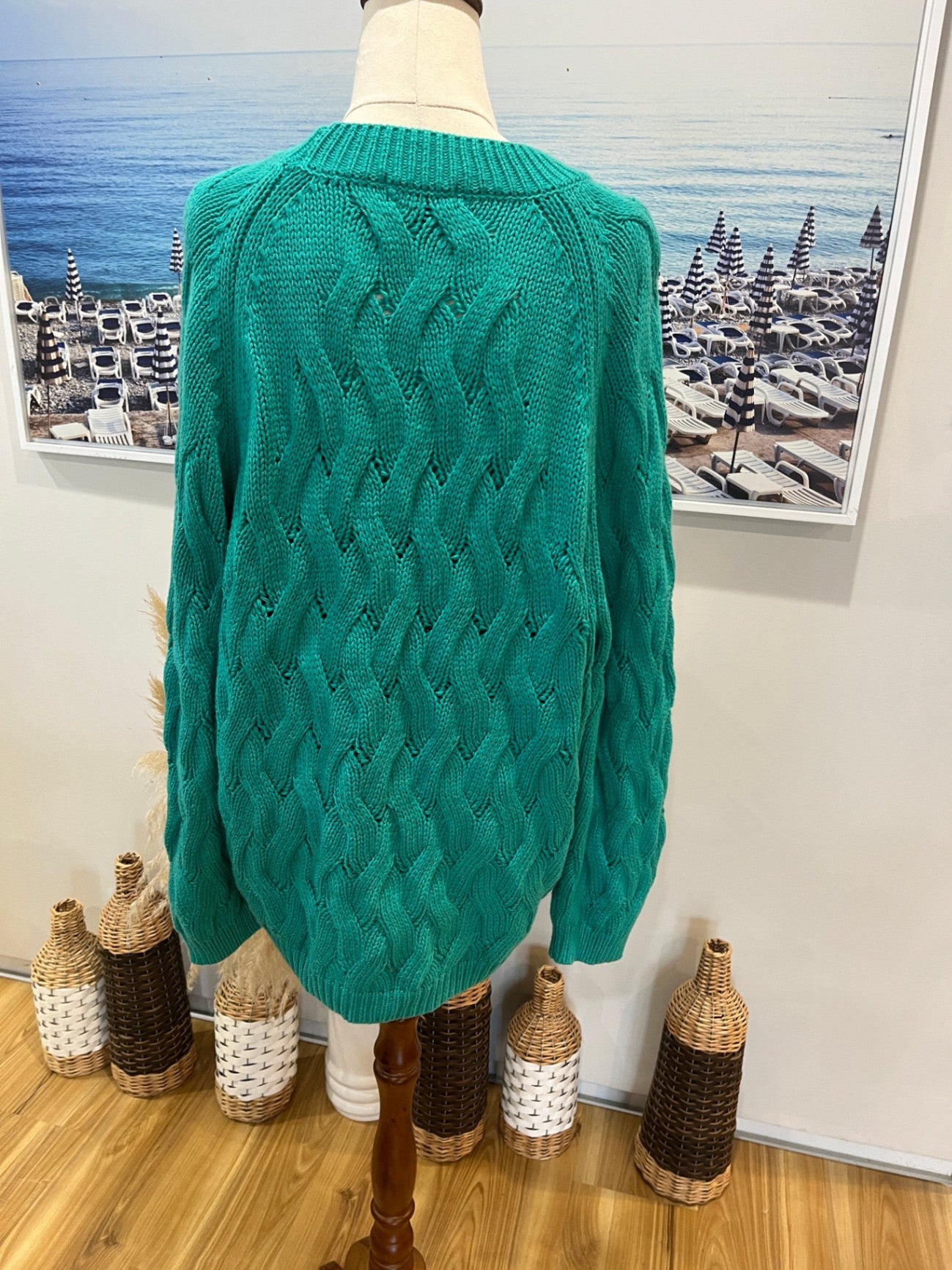 Stella Royal Top Cable Knit Teal