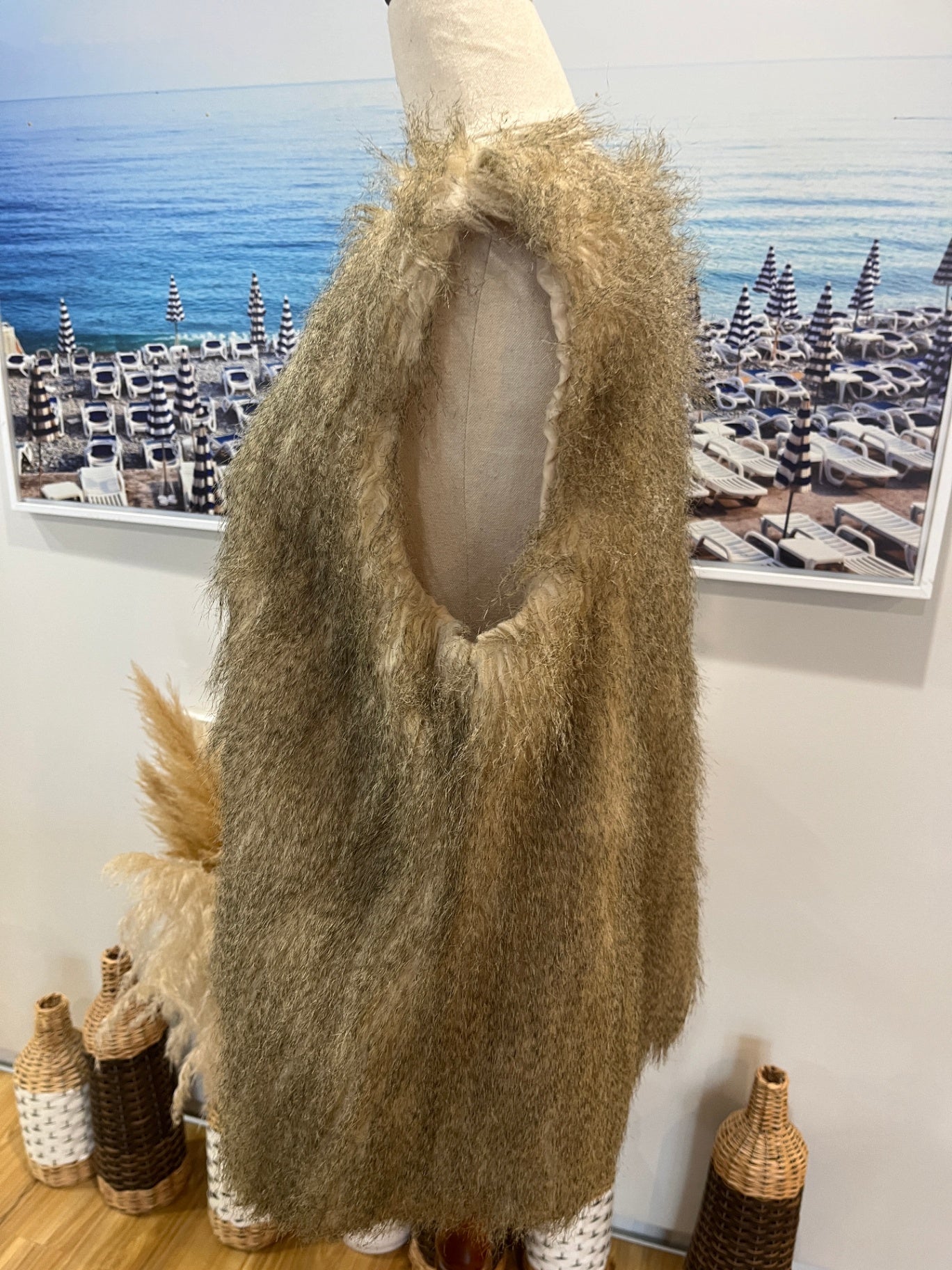 Rivers Womens Zip Up Faux Fur Vest 18