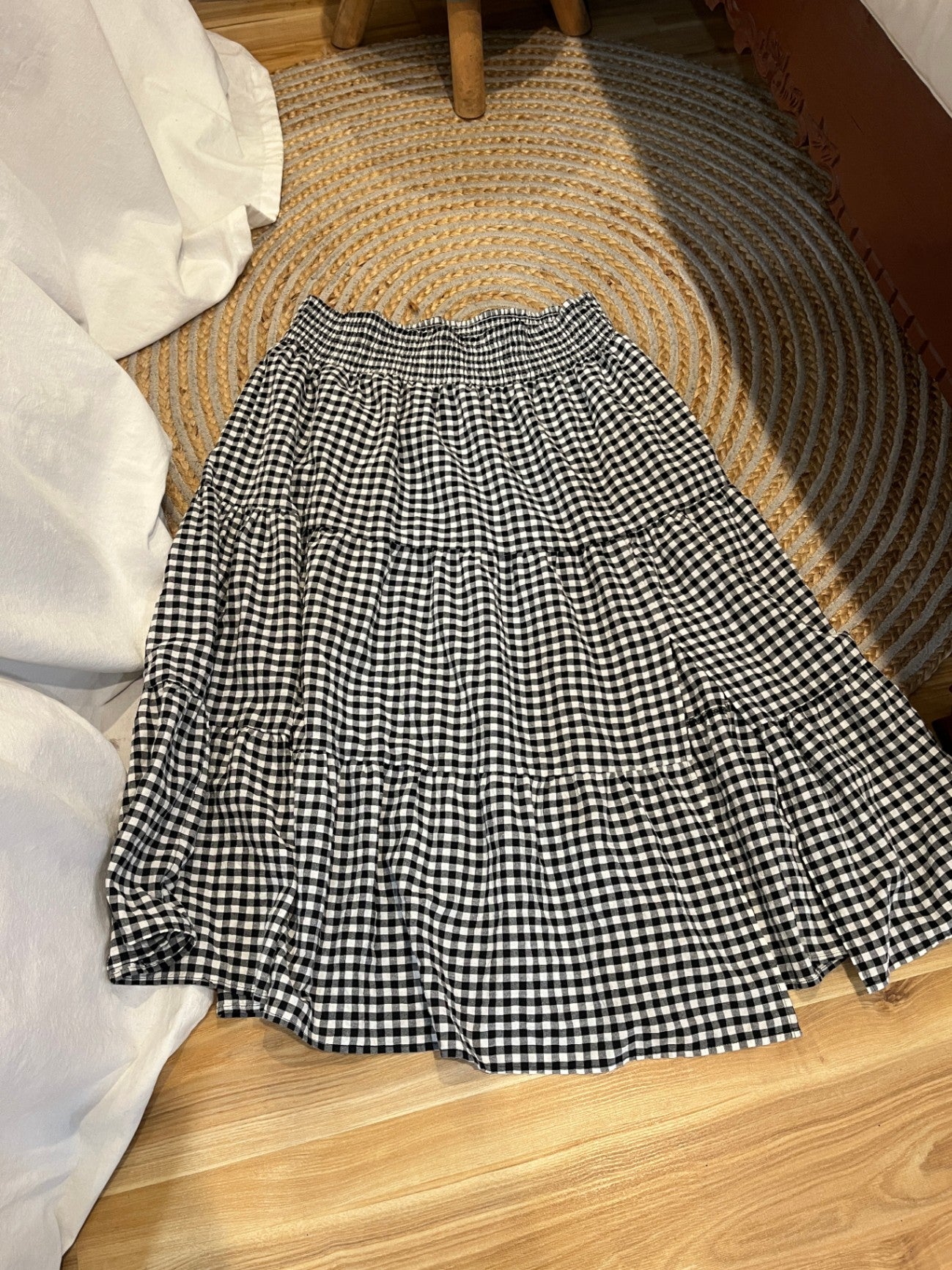 Coco&Belle Skirt Black/White Checkered XL