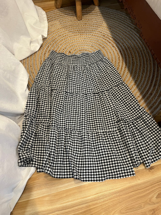 Coco&Belle Skirt Black/White Checkered XL