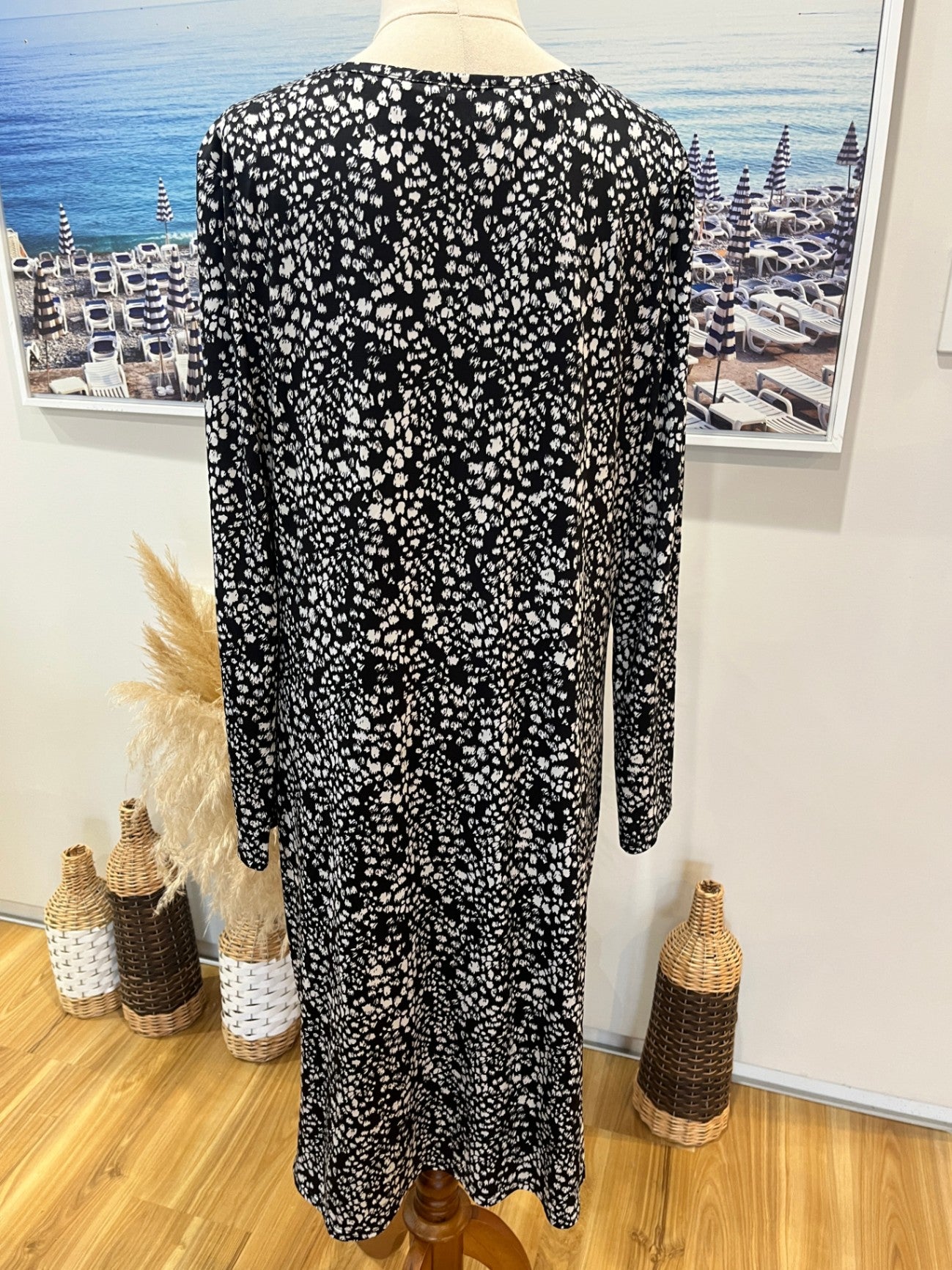 Stella Royal Black and White Dress Large