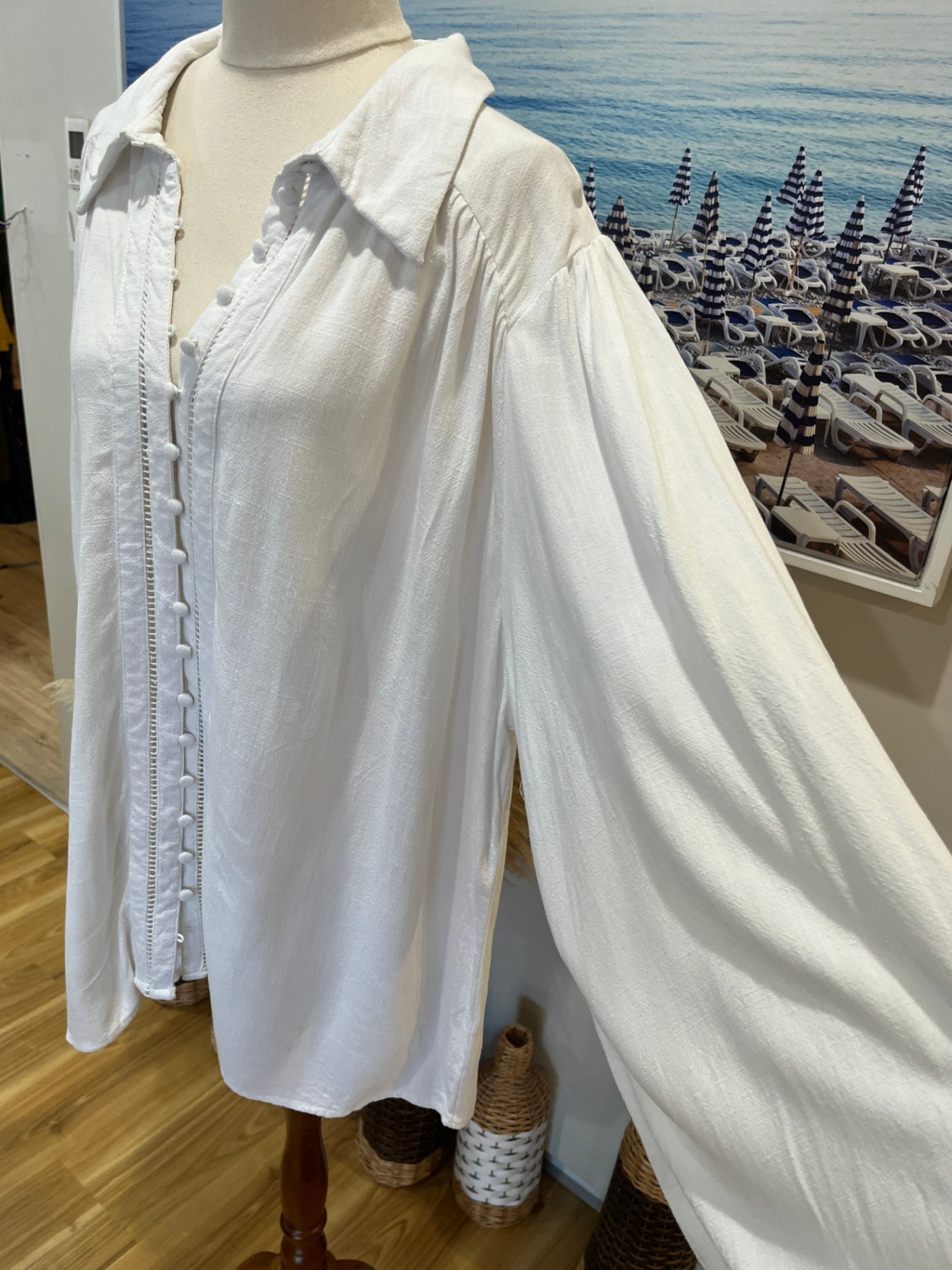 SASS Shirt White Longsleeve Size 16