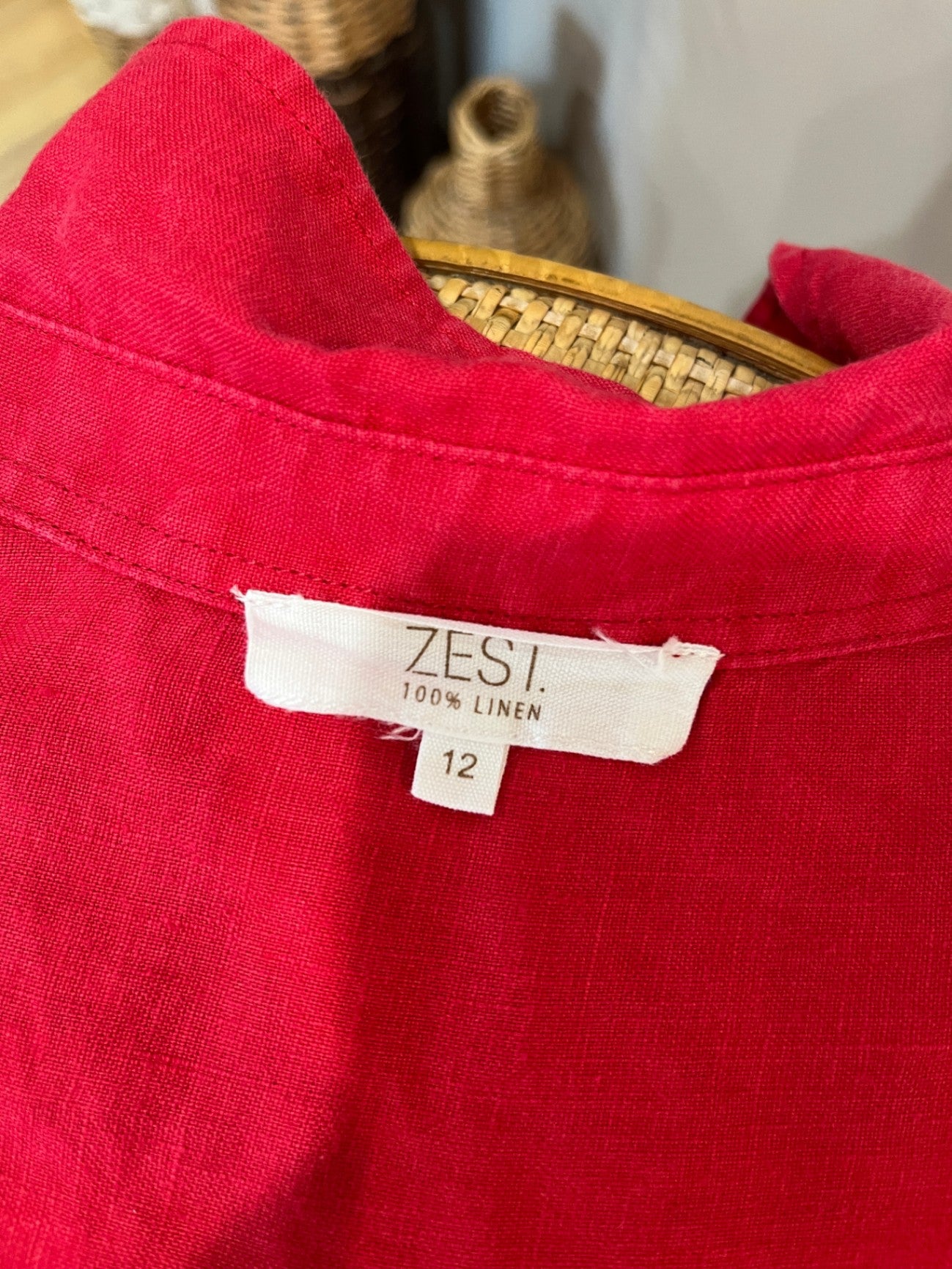 ZEST Red Shirt Size 12