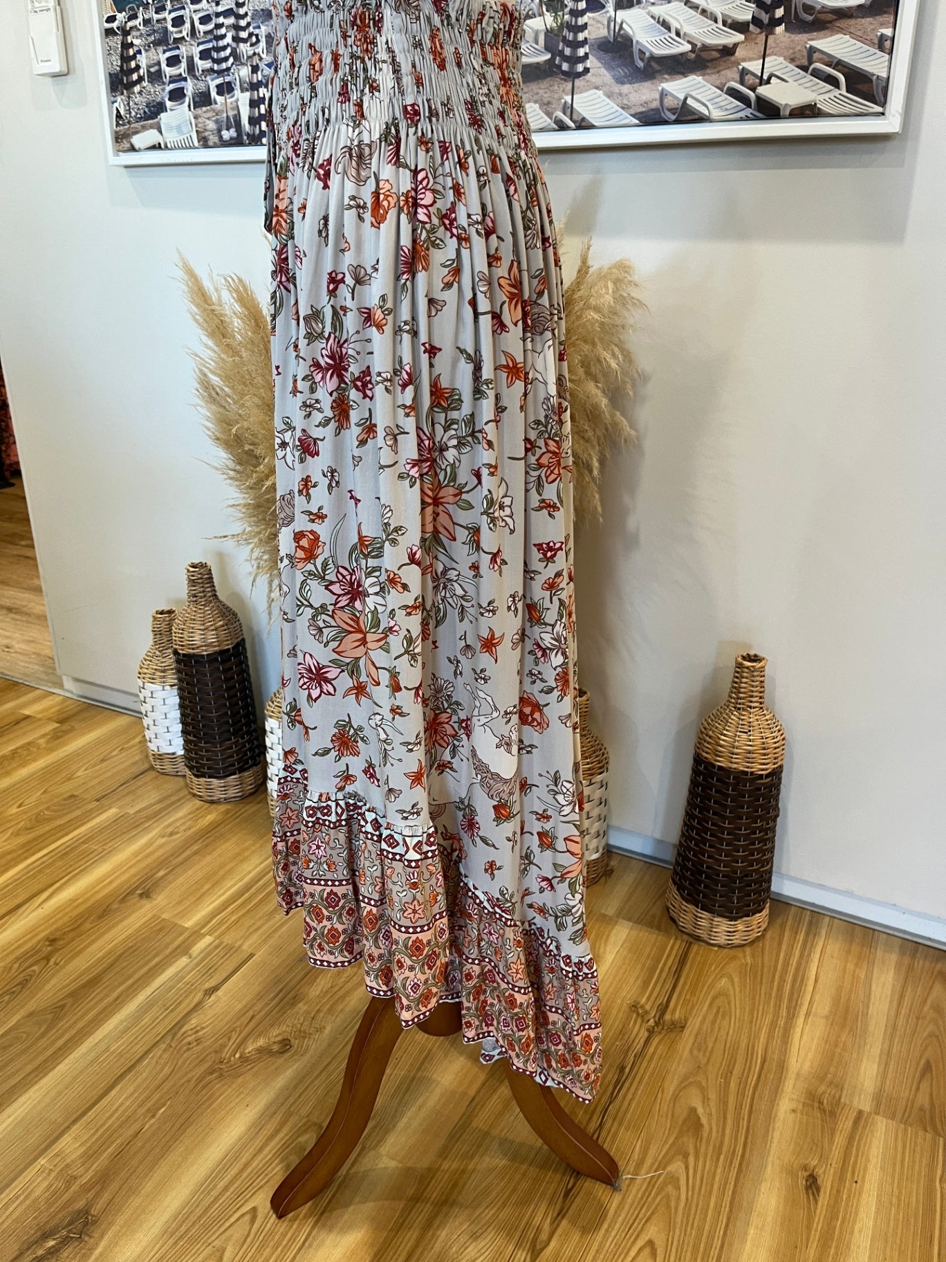 Multicolored Nooze Strapless Dress/Skirt 