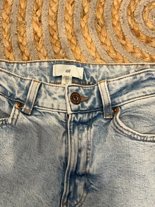 H&M Jeans Light Blue Acid Wash Size 36