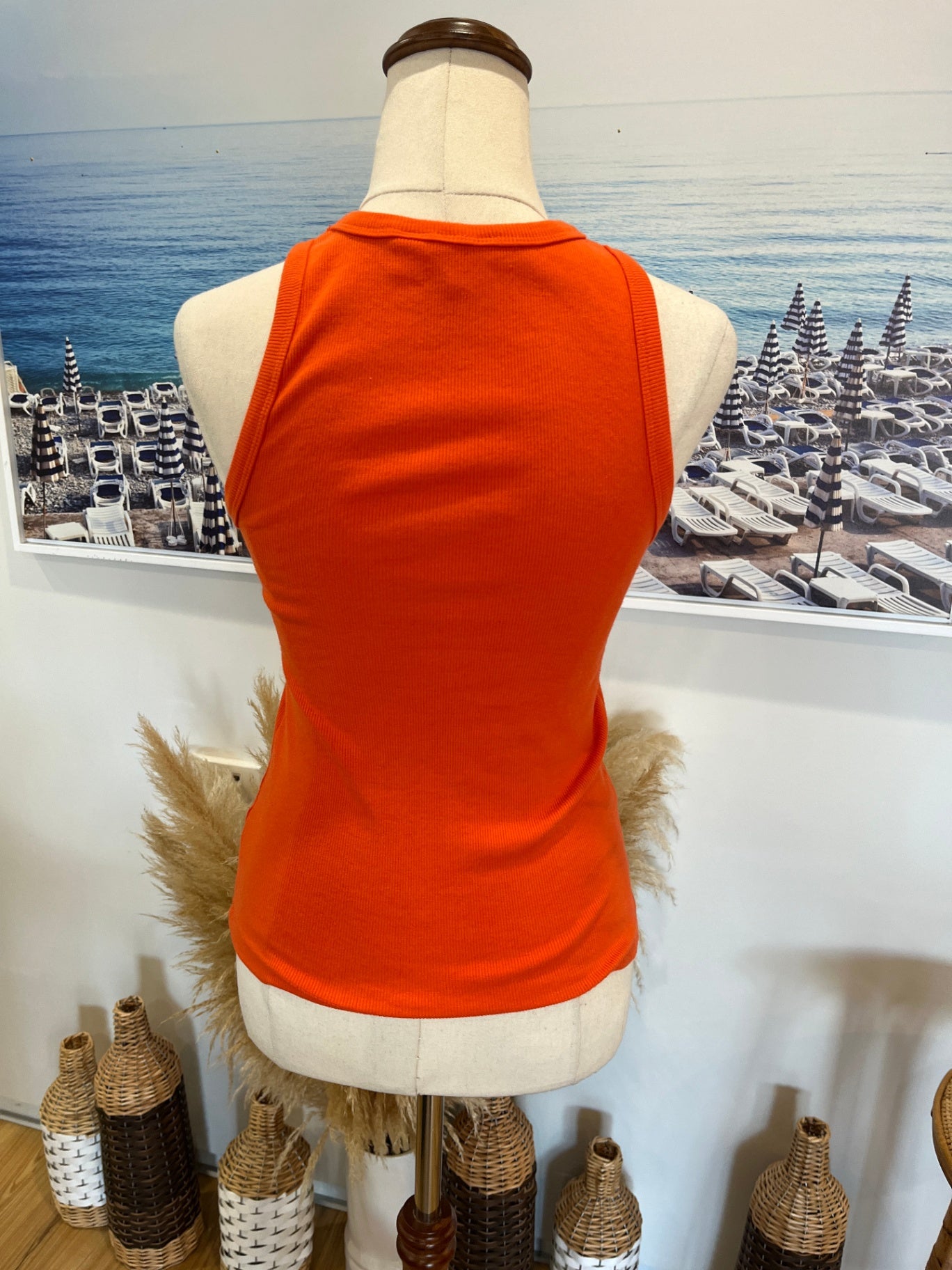Roxy Orange Tank Top Small 