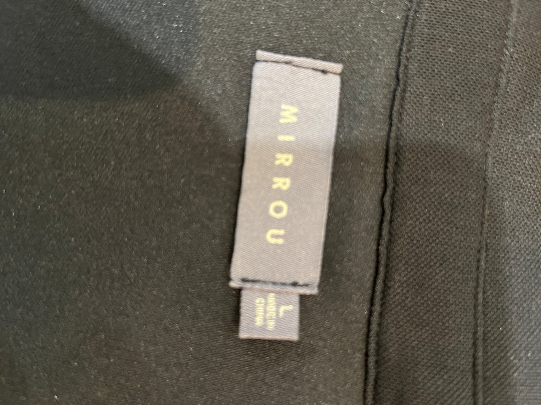 MIRROU Black Shirt Sheer Sleeves