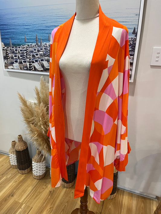 Label of Love Orange Kimono XL 