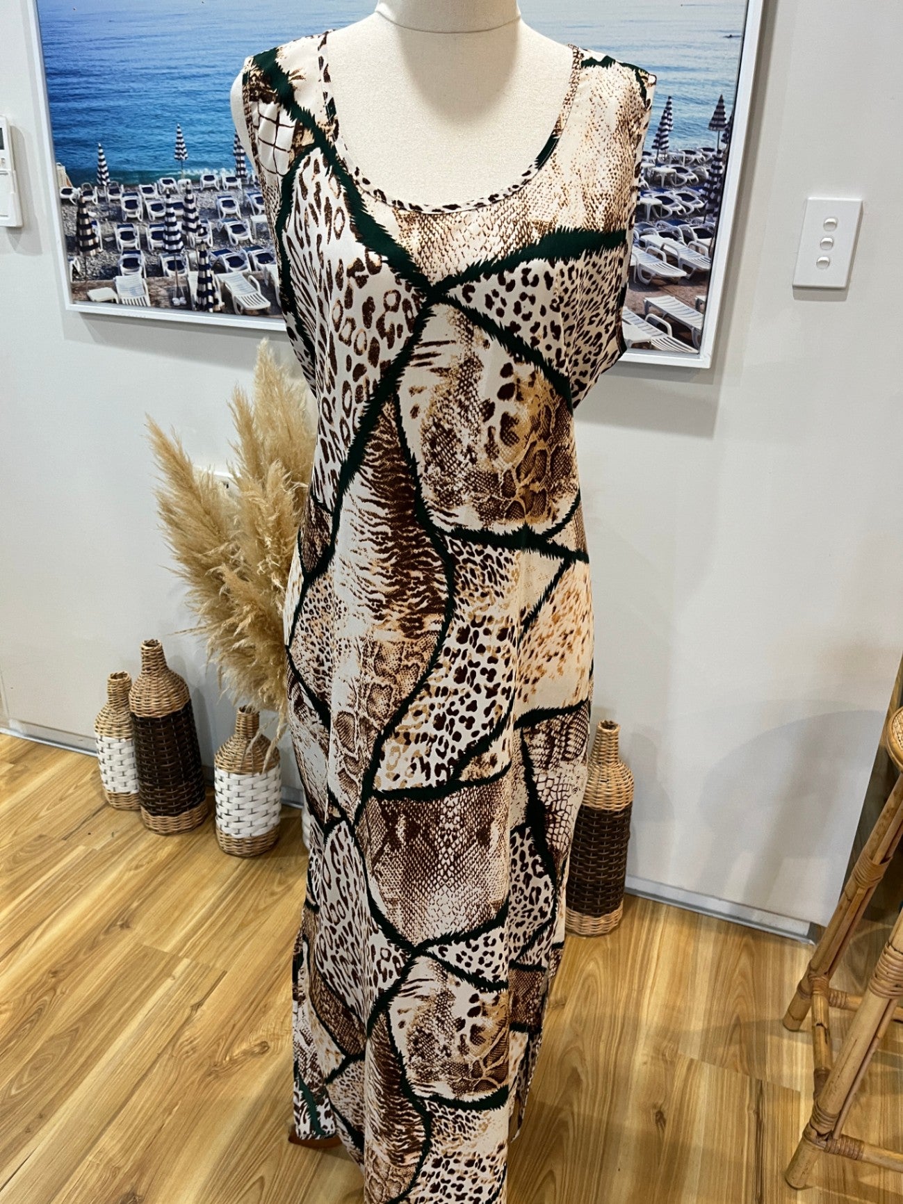 Amaya Animal Print Dress Size 14