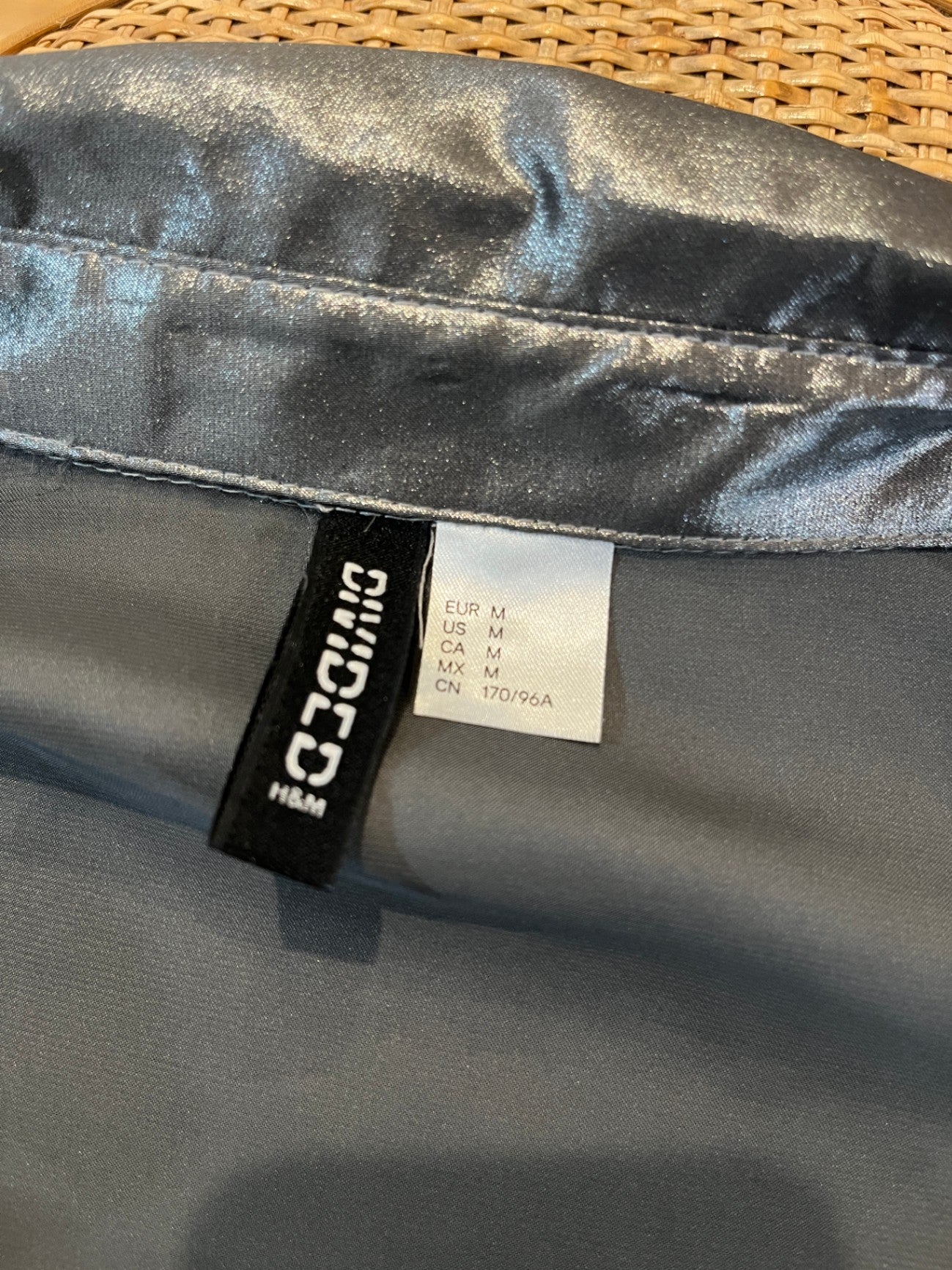 Divided H&M Metallic Gray Shirt Medium 