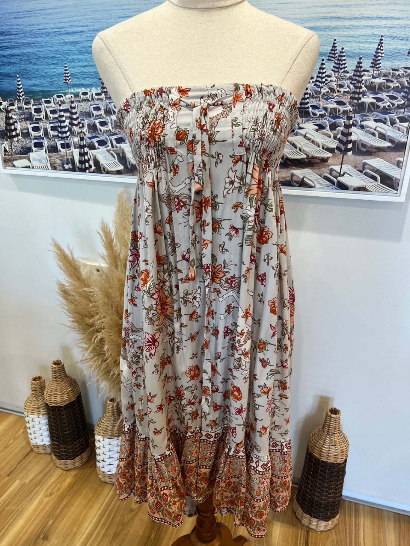 Multicolored Nooze Strapless Dress/Skirt 