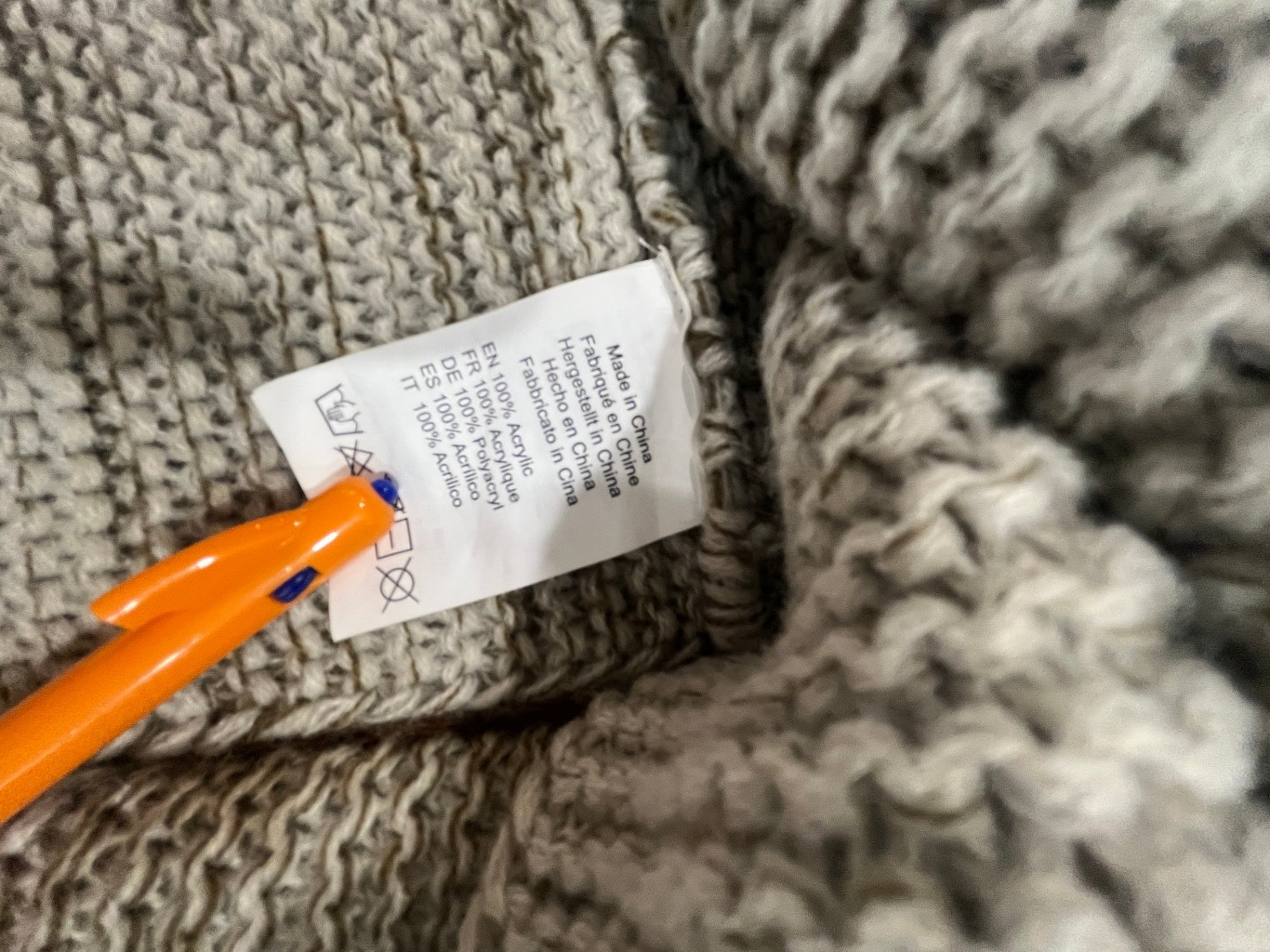 Infinity Scarf Cream/Brown Tones
