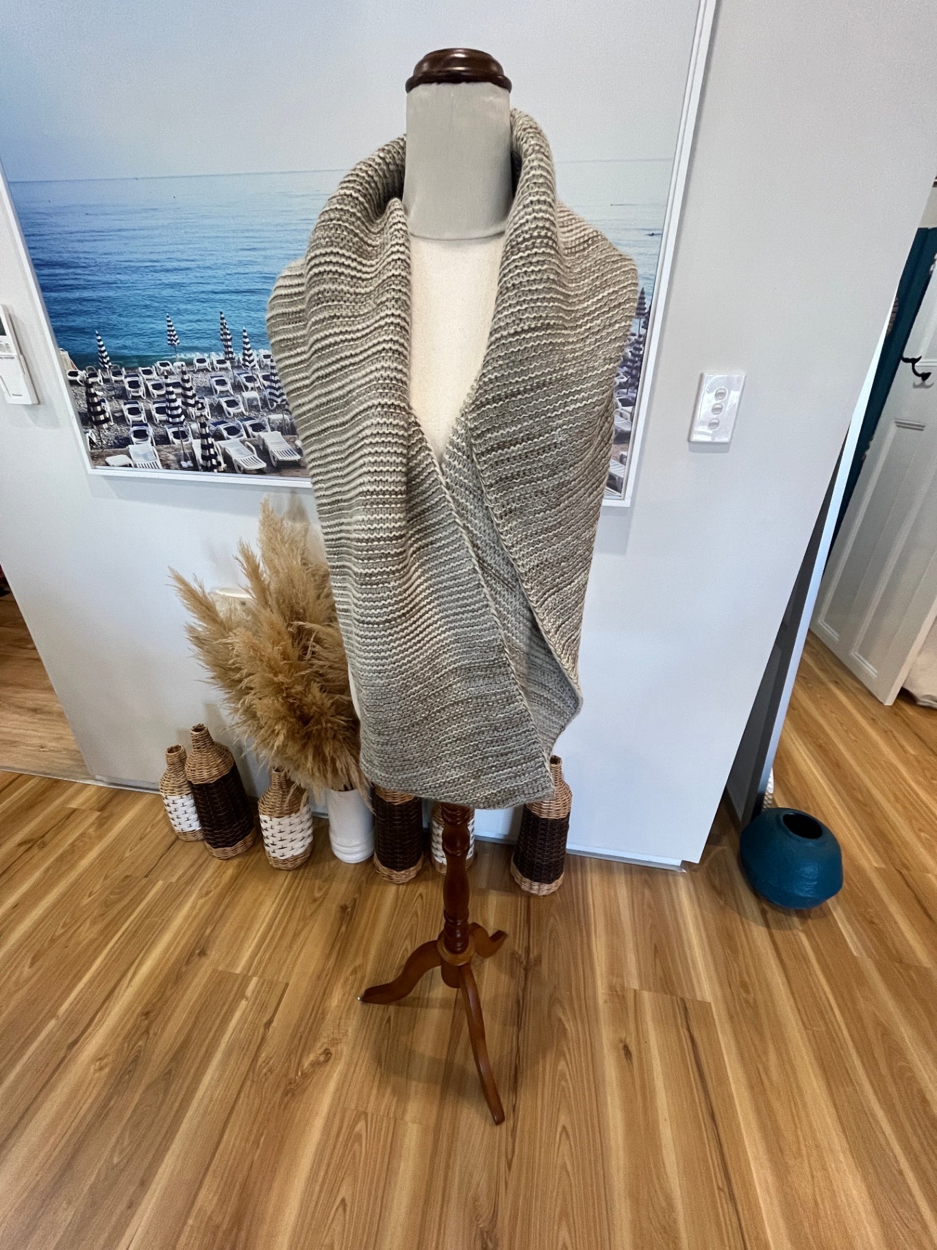 Infinity Scarf Cream/Brown Tones
