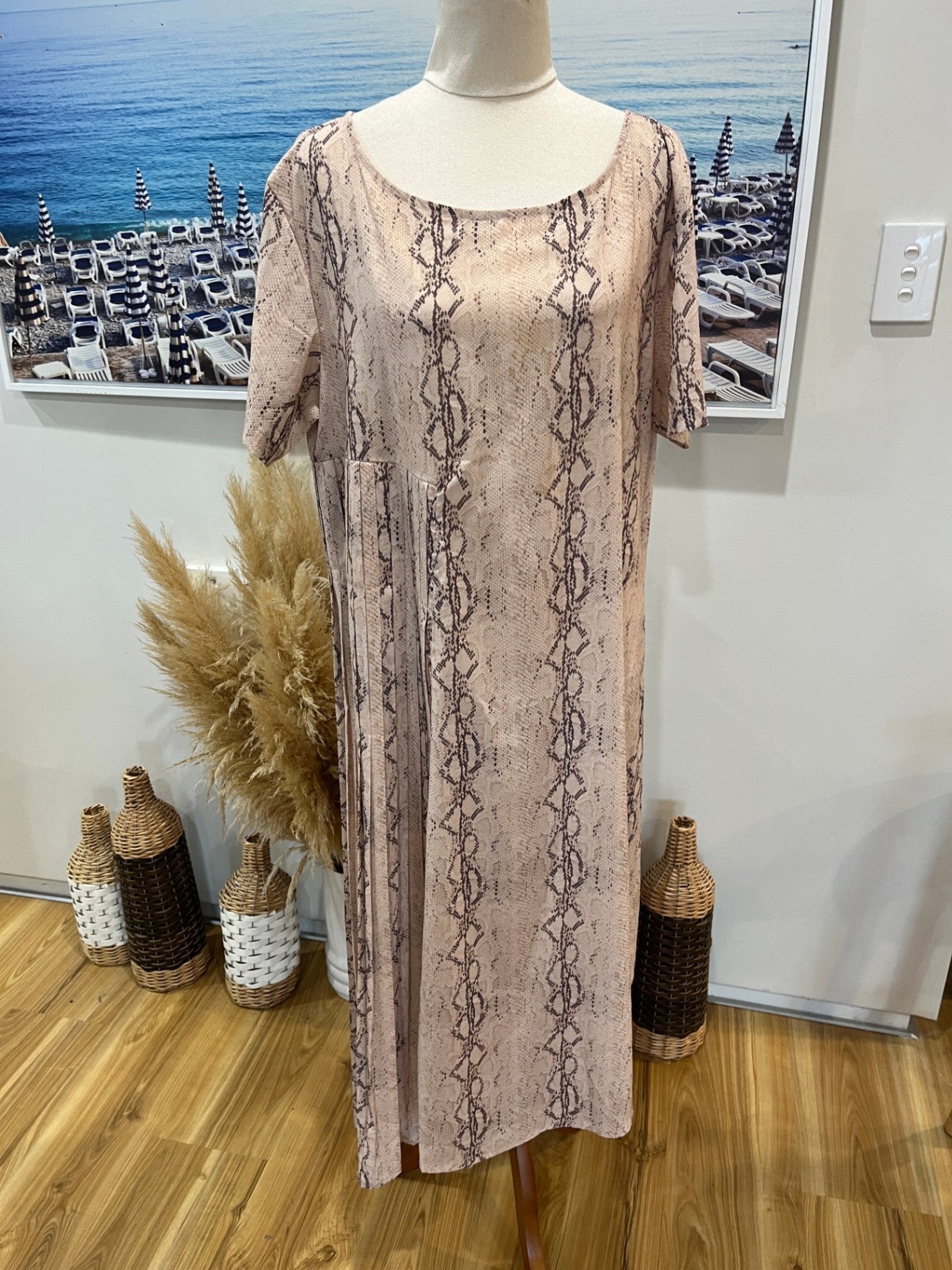 Snake Print Design Dress Medium