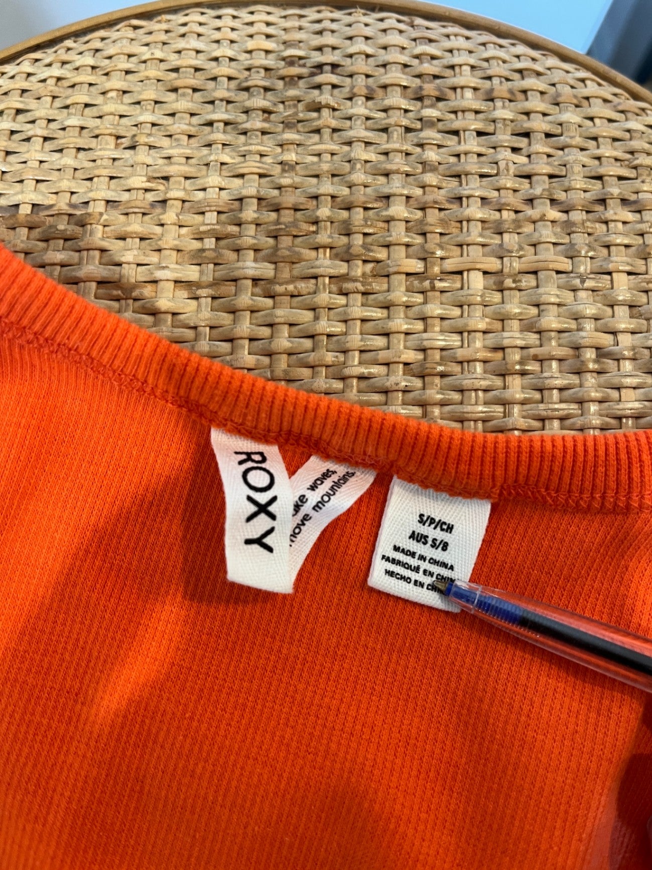 Roxy Orange Tank Top Small 