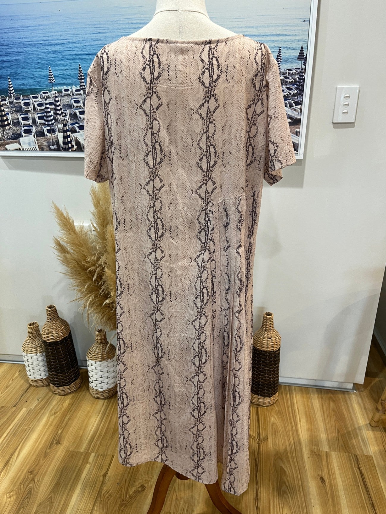 Snake Print Design Dress Medium