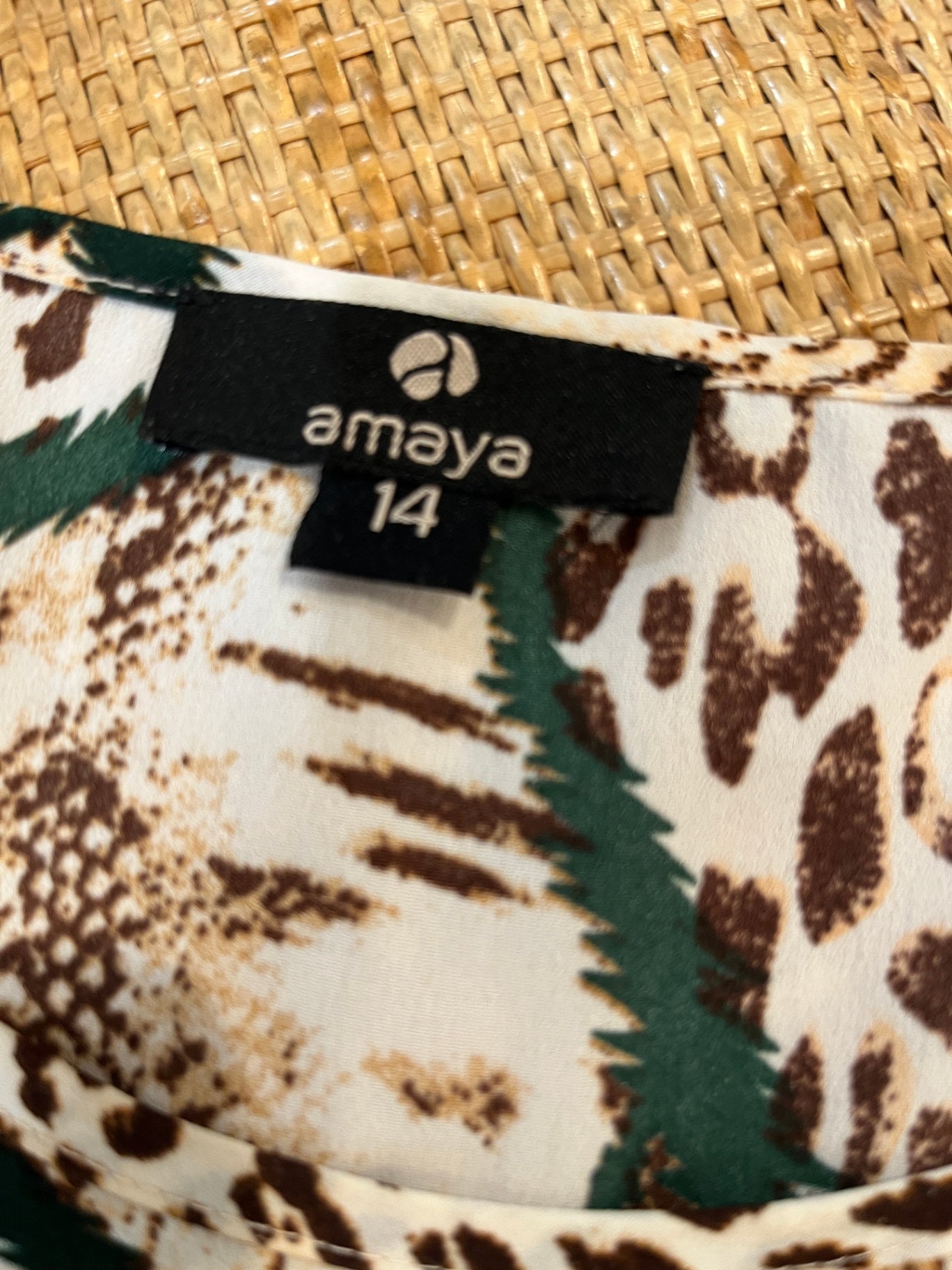 Amaya Animal Print Dress Size 14