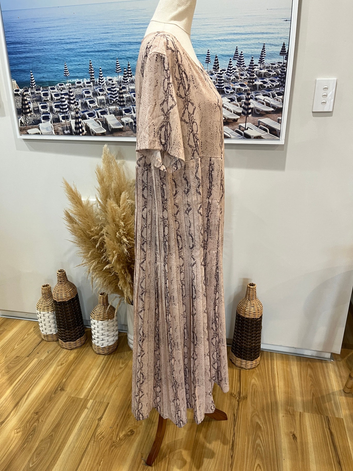 Snake Print Design Dress Medium