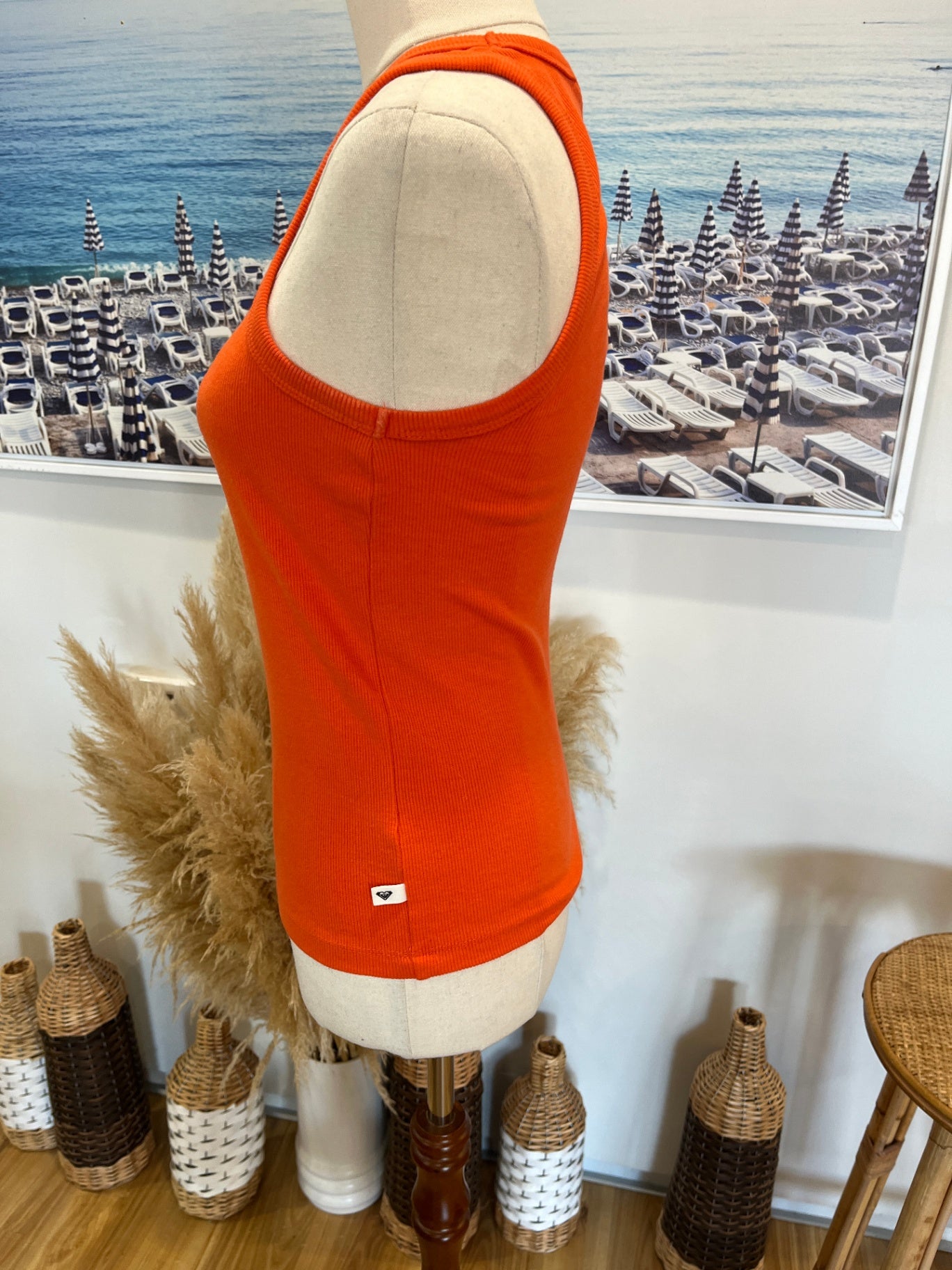 Roxy Orange Tank Top Small 