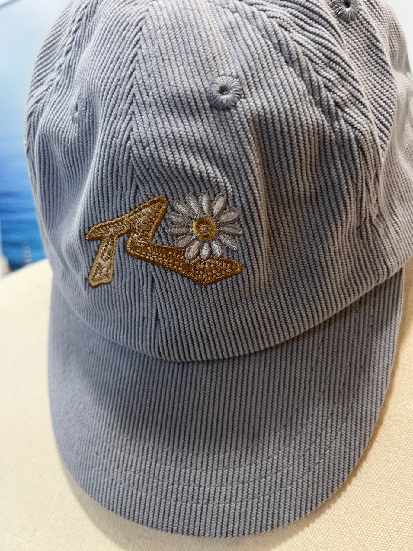 Light Gray Corduroy Cap