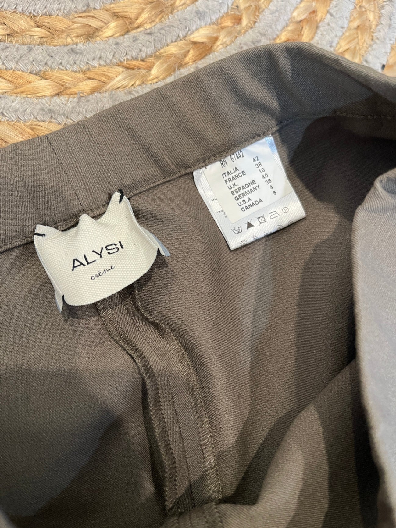 Alysi Khaki Pants Small 