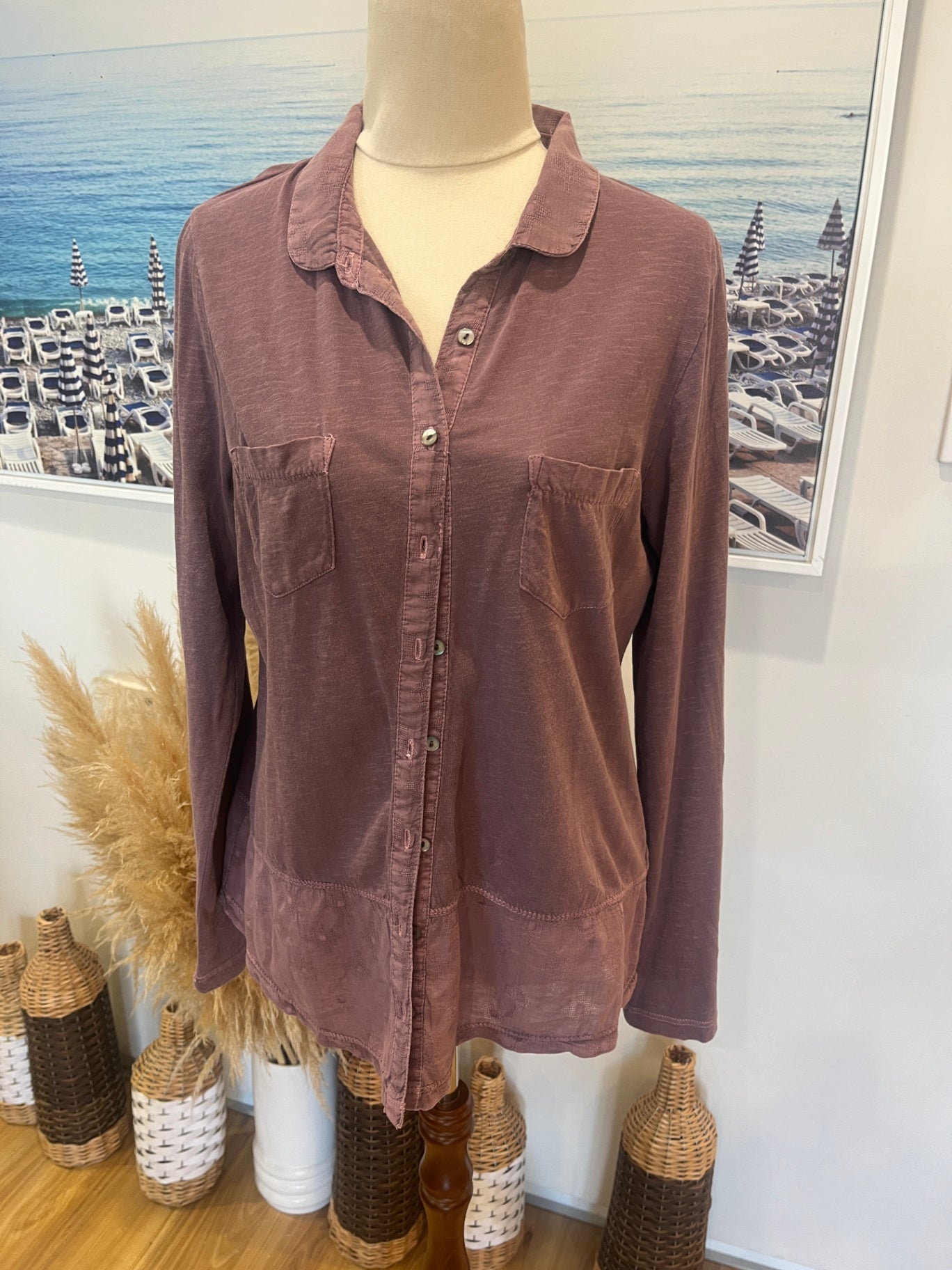 White Stuff Shirt 10 muted purple