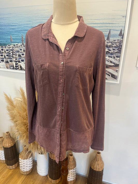White Stuff Shirt 10 muted purple