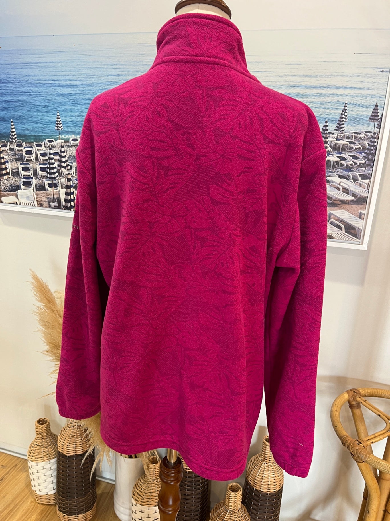 Fashion Wear Cerise Polar Fleece Jacket Size M