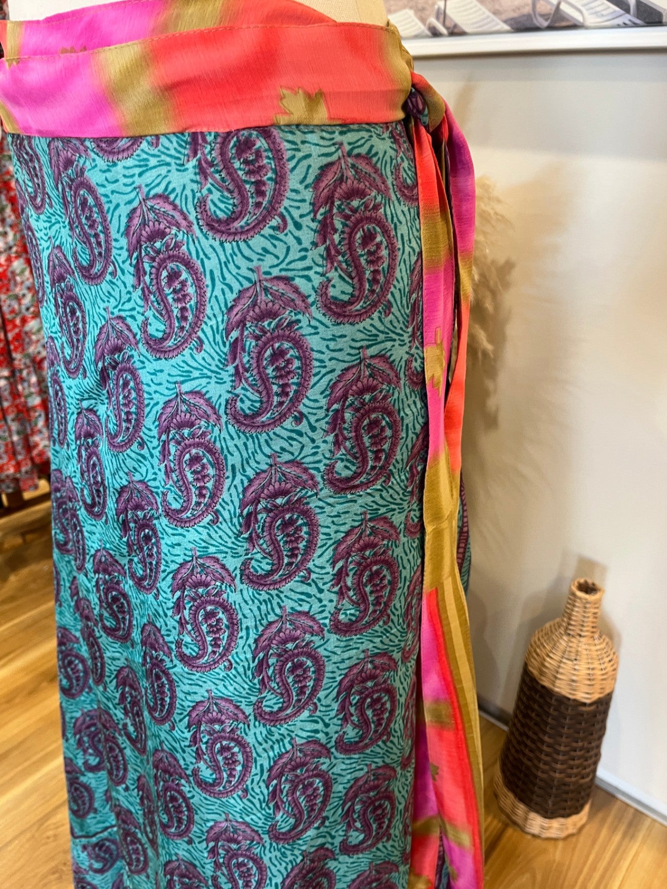 Reversible Wrap Around Multicolored Skirt
