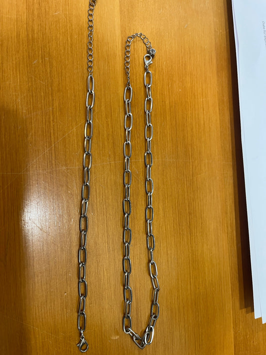 Necklace & Bracelet Silver Tones